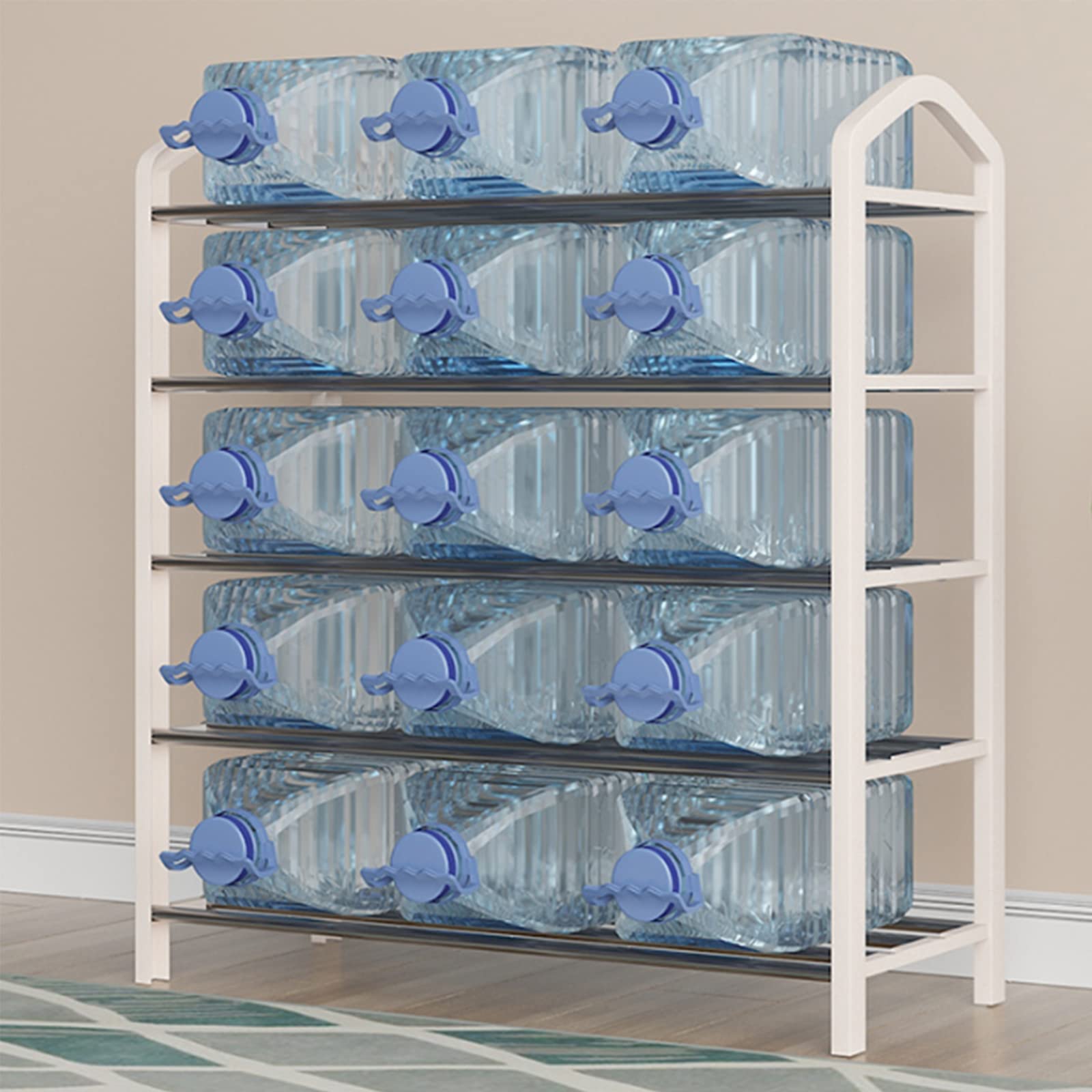 3-Tier Stackable Shoe Rack Organizer with Handles - Lightweight Space Saving Shoe Storage Shelf for Closet, Entryway, Hallway - Black (25x18 inches) - Perfect for Small Spaces, Apartment Living & Shoe Organization