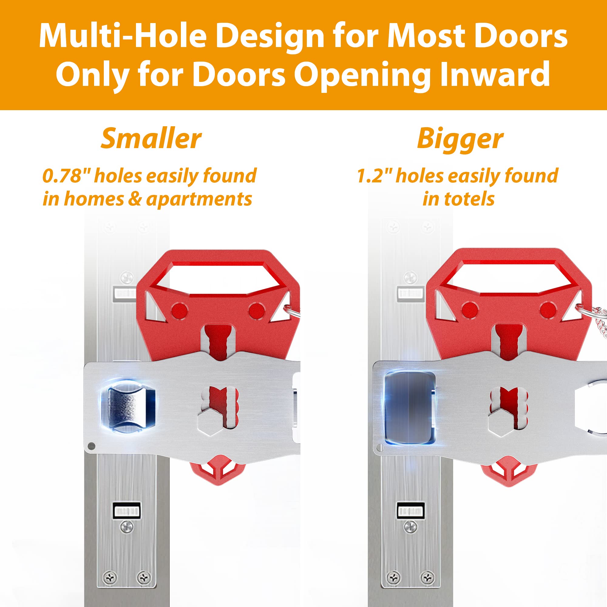 Portable Travel Door Lock - Secure Hotel & Apartment Safety Lock for Women, Extra Home Security Latch from Inside | Perfect for Solo Travelers, First Apartments & Bedroom Safety