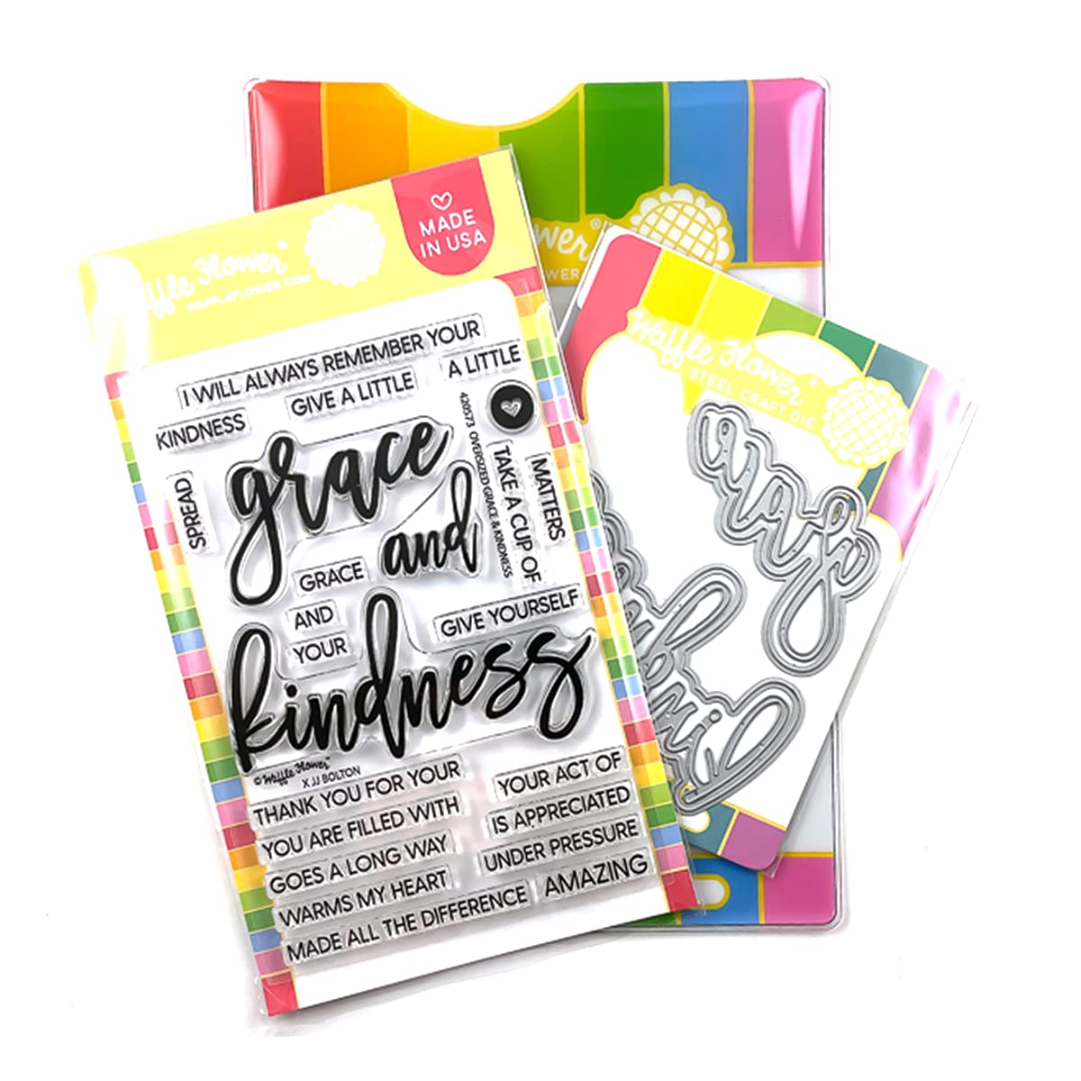 Waffle Flower Oversized Grace and Kindness Combo - Elegant Home Decor for Living Room, Bedroom & Wedding Gifts