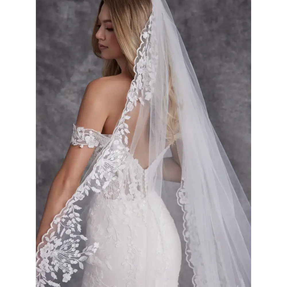 Maggie Sottero Harlem Lane Wedding Dress – Elegant Lace Bridal Gown for Church Ceremony & Outdoor Photography