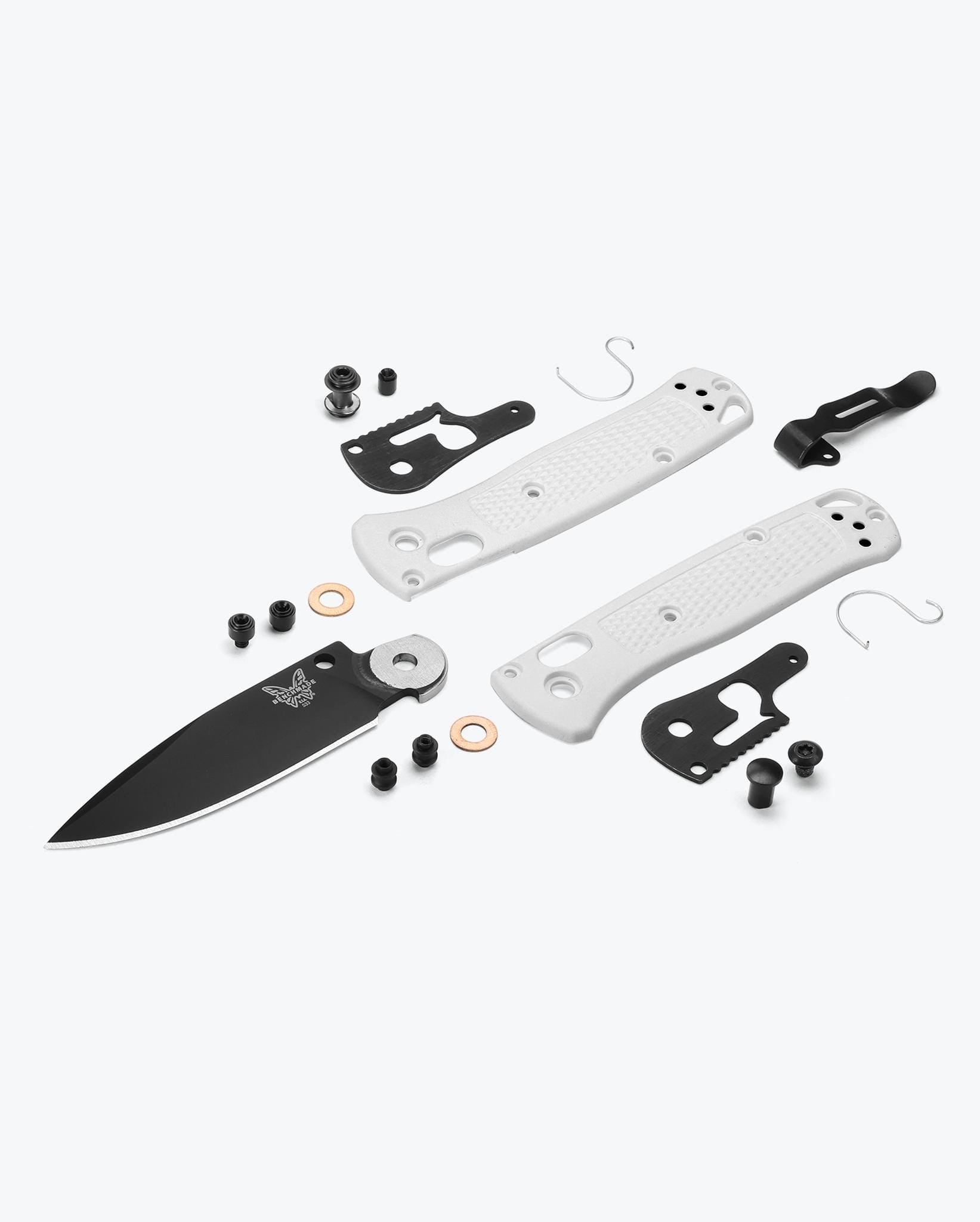 Benchmade Mini Bugout® Folding Knife - White Grivory® Handle, EDC Pocket Knife for Outdoor, Camping & Everyday Carry