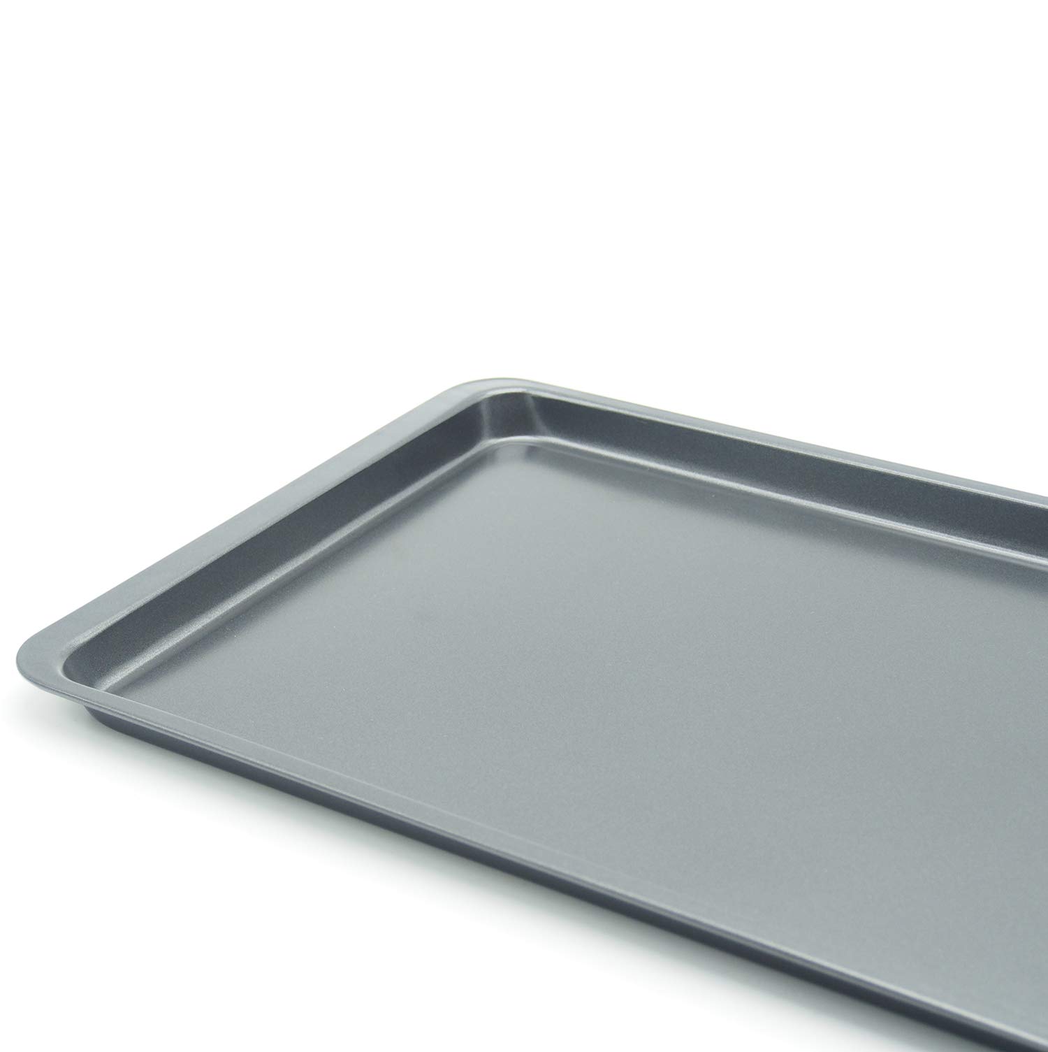 2-Pack Nonstick Carbon Steel Baking Sheets - 10x14.5 Inch Cookie Pans (9x13 Inch Inner) - Heavy Duty Commercial Grade Bakeware for Cookies, Pizza, Roasting Veggies & Sheet Cake Baking