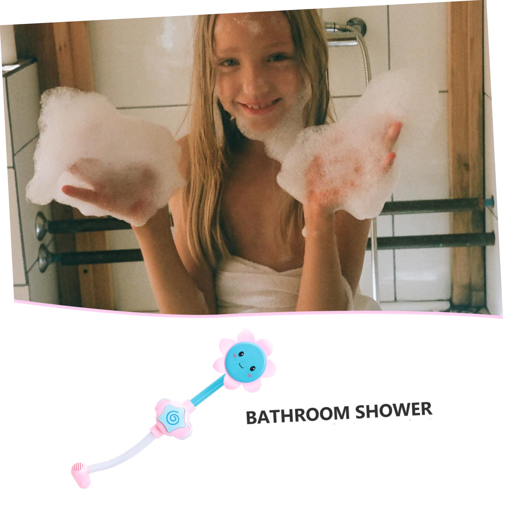 VICASKY 2 Pack Sunflower Bath Toys for Kids - Fun Cartoon Shower Play Set, Durable Plastic Water Toys for Toddlers (Blue) - Perfect for Bathtime Fun, Sensory Play & Early Learning