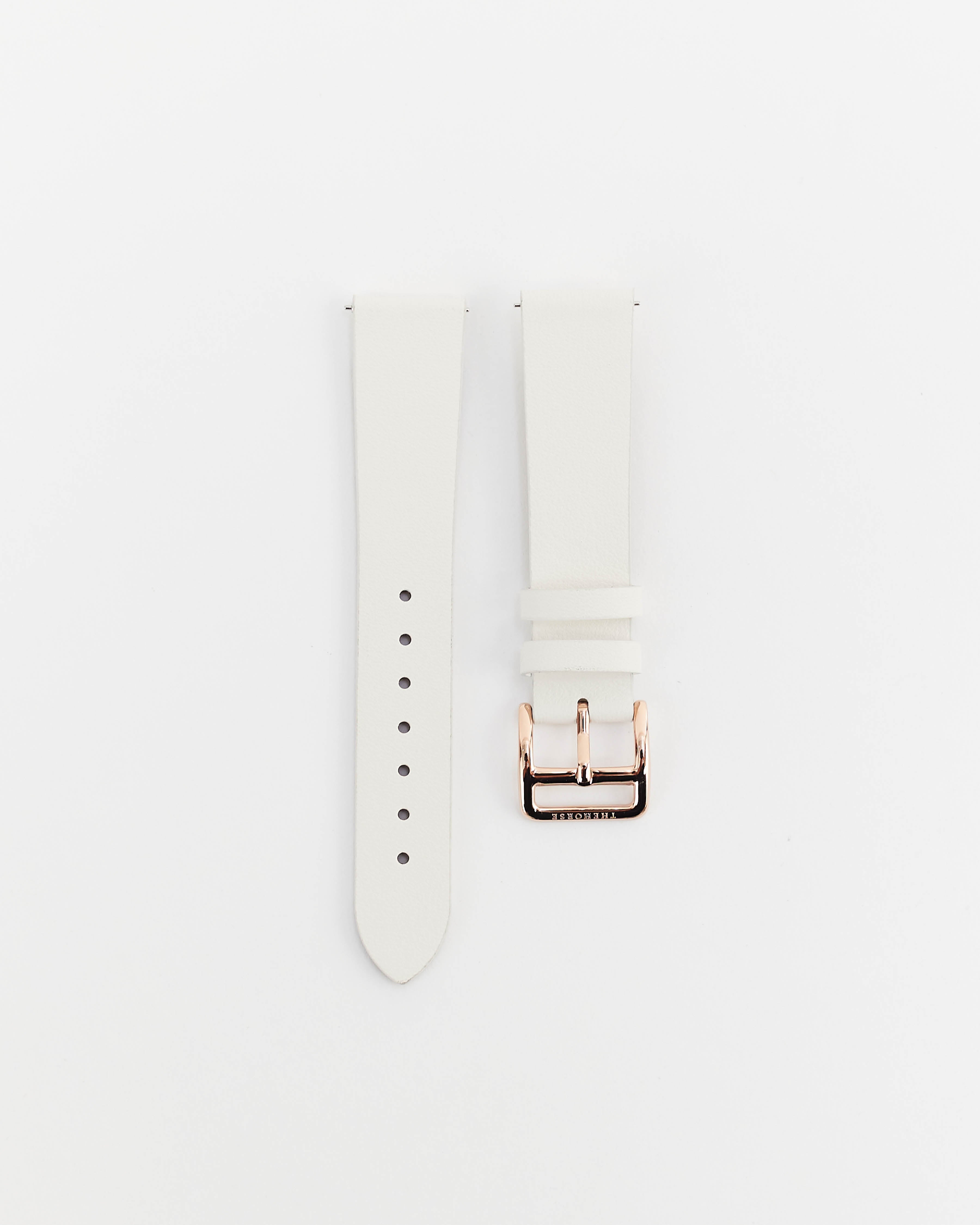 18mm Genuine Milk Leather Dress Watch Strap with Rose Gold Buckle - Elegant Replacement Band for Women's Watches, Perfect for Formal Events & Office Wear