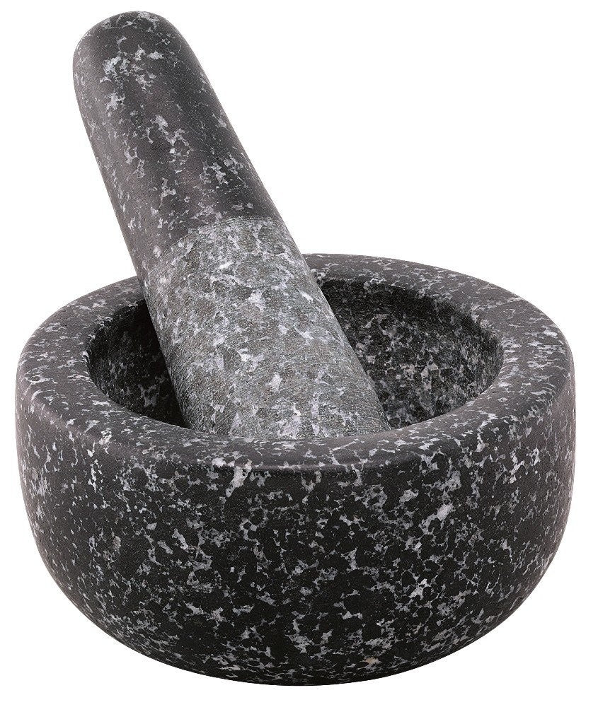 Avanti 9.5cm Mini Mortar and Pestle Set - Premium Solid Granite Spice Grinder for Herbs, Spices & Pesto - Perfect for Kitchen, Cooking & Crushing Medicinal Herbs