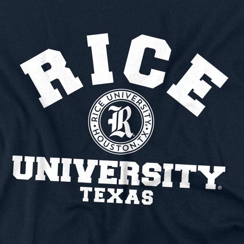 Official Rice University Logo Unisex T-Shirt - Navy Blue, Medium | Comfortable Cotton Tee for School Spirit, Casual Wear & College Gameday