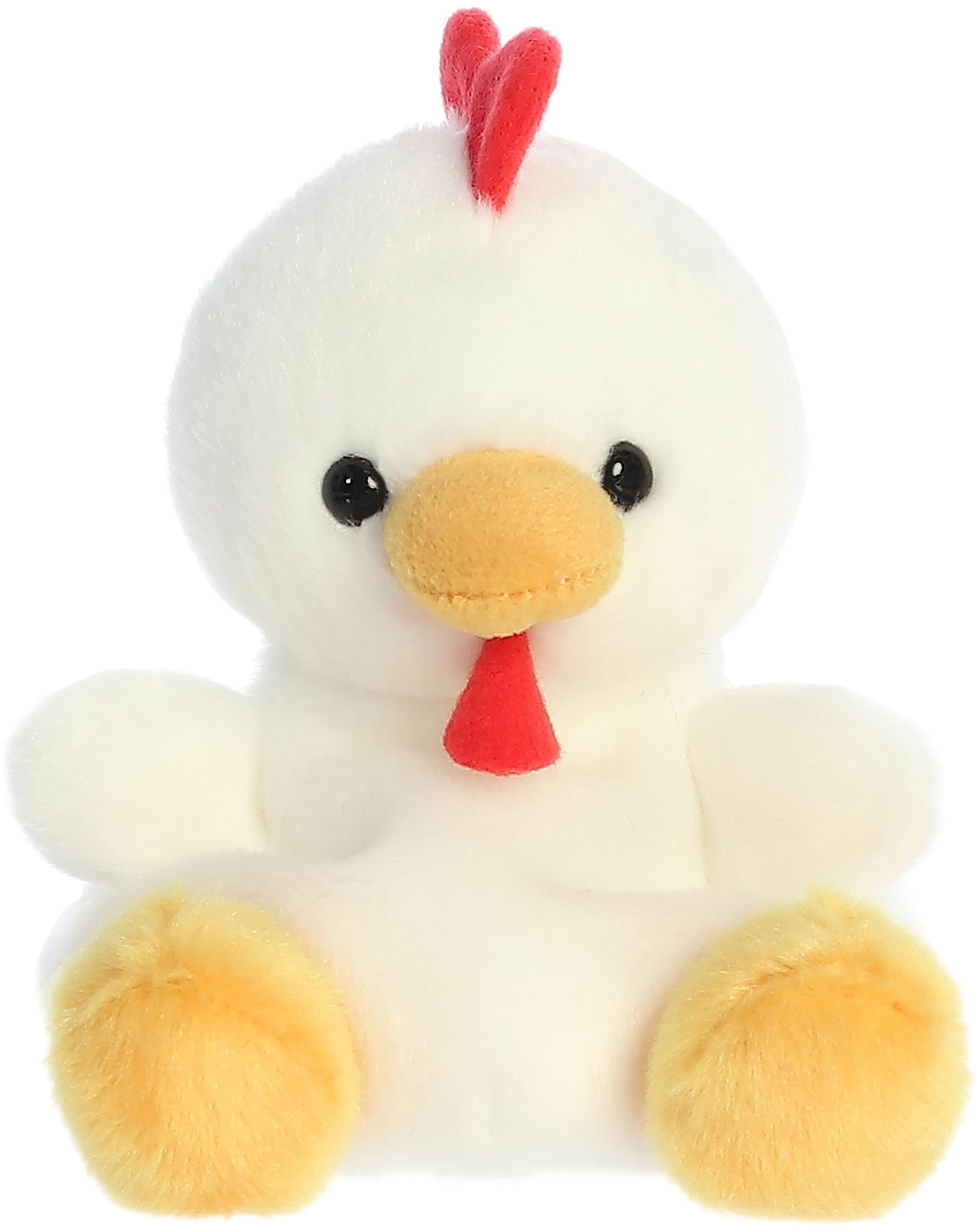 Aurora® Adorable Palm Pals™ Cooper Chicken™ Stuffed Animal - 5 Inch White Plush Toy for Kids | Pocket-Sized Collectible Gift for Birthdays & Travel | Cute Stress Relief Companion for Home, Office & Car