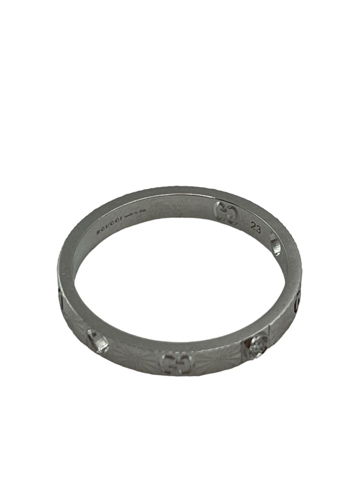 Gucci Icon Star White Gold & Diamond Ring for Women - Size 10 | Luxury Fashion Jewelry for Parties, Weddings & Special Occasions