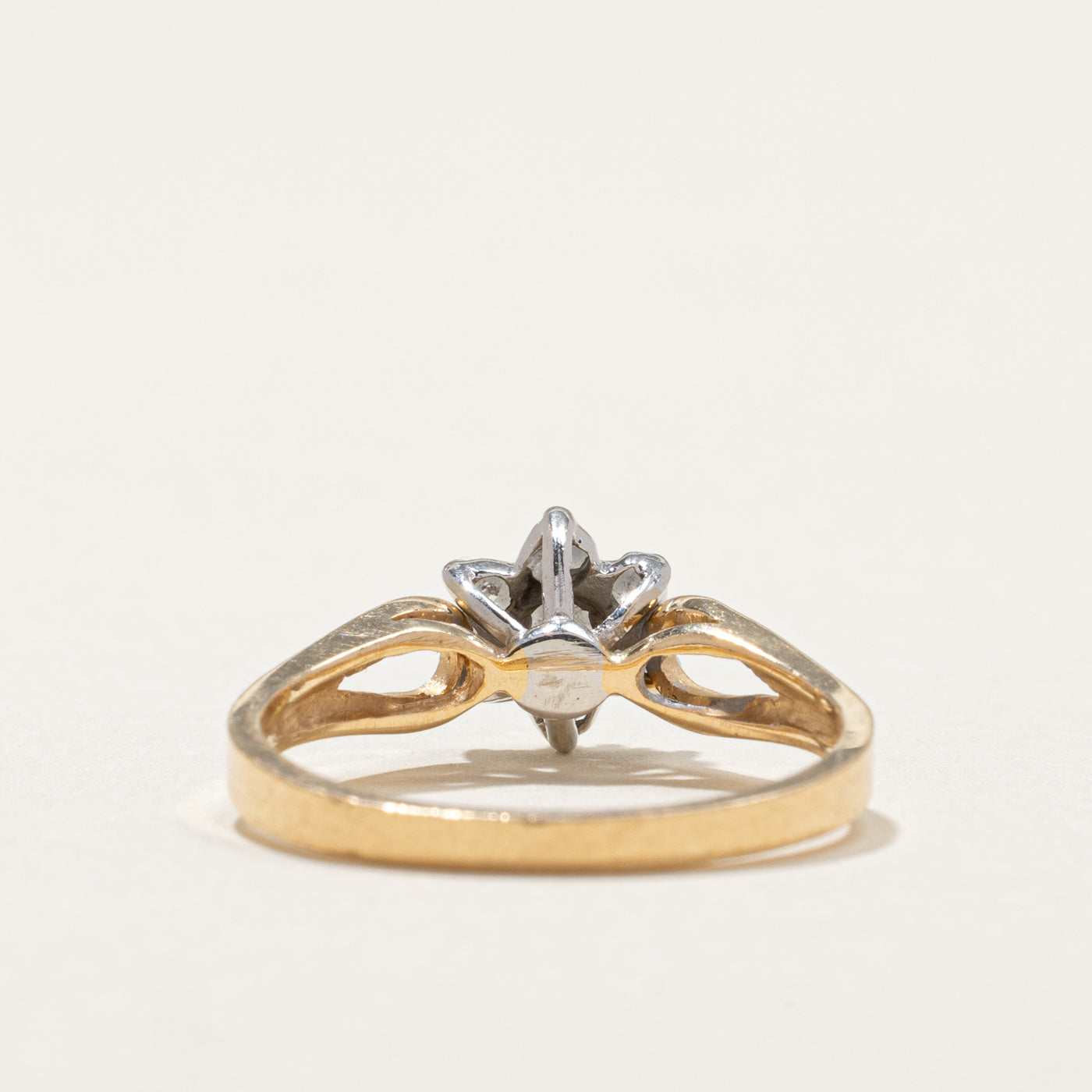 0.24ctw Diamond Cluster Petal Ring for Women | Size 5.75 | Elegant Floral Engagement & Wedding Band | Perfect for Anniversary, Proposal & Special Occasions