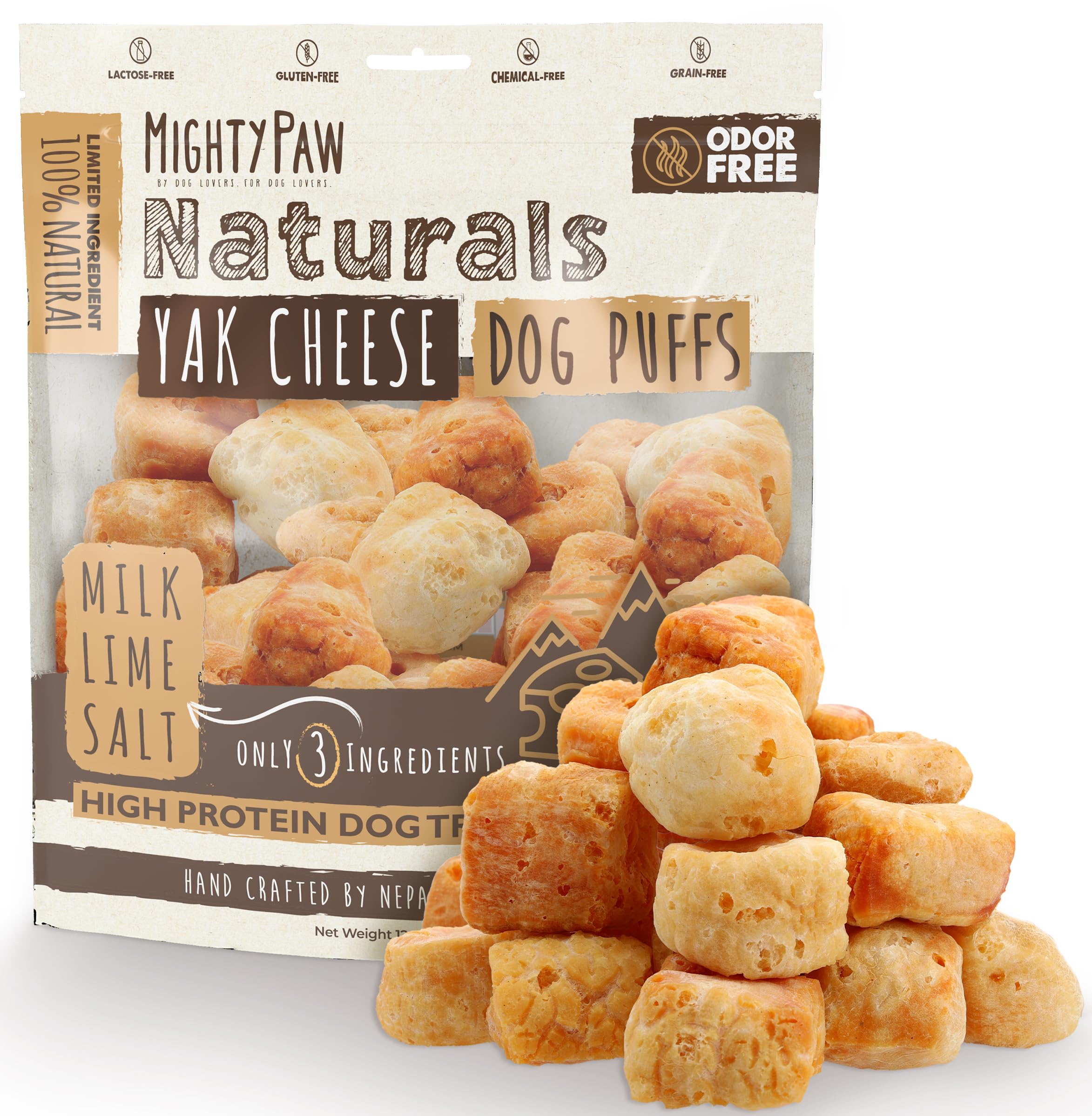 Premium Yak Cheese Chews for Dogs - All-Natural, Long-Lasting Dental Treats - Perfect for Aggressive Chewers & Teething Puppies - Great for Training Rewards & Anxiety Relief