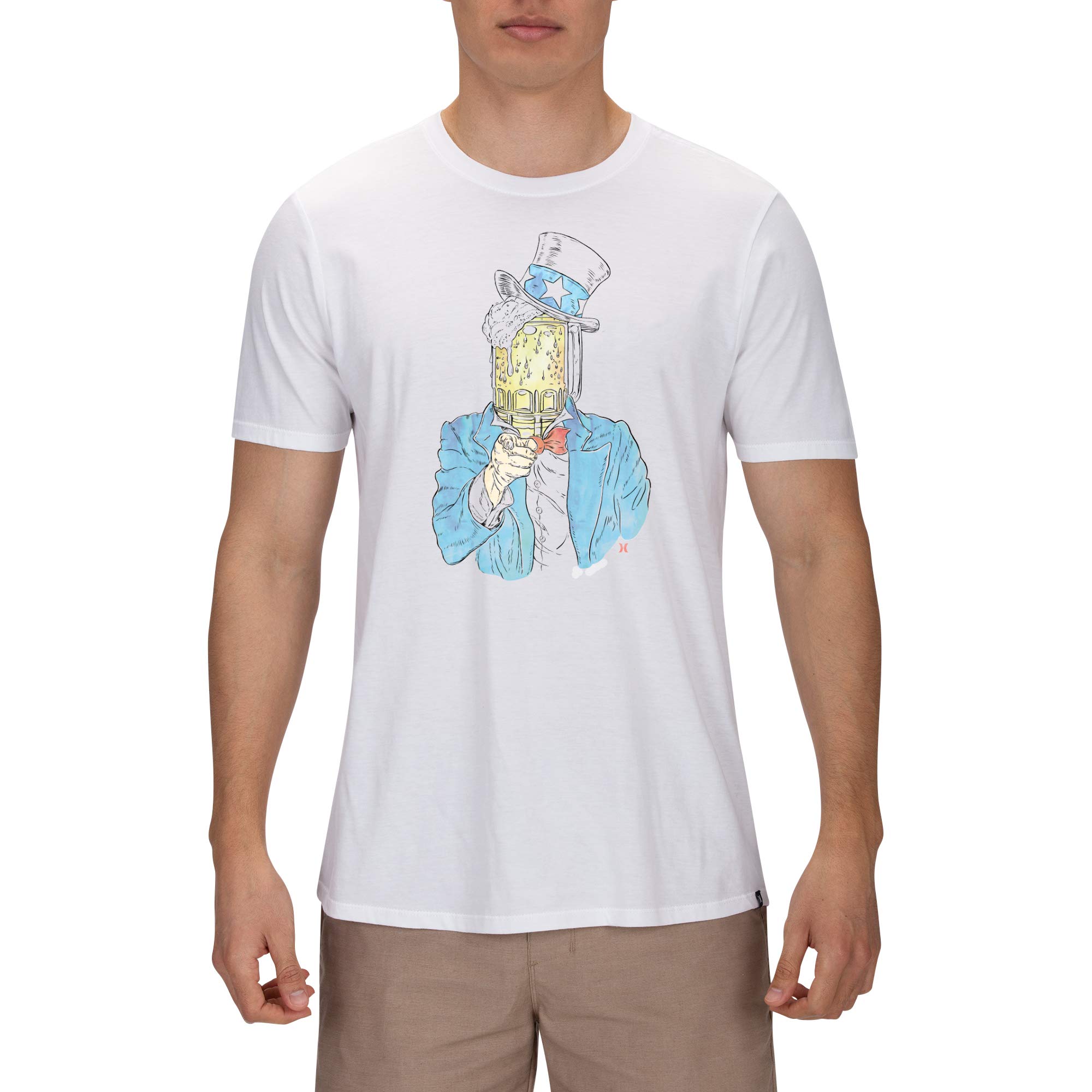 Hurley Men's Premium Get Draughted Short Sleeve T-Shirt - Comfortable Casual Wear for Summer, Beach, and Everyday Outfits