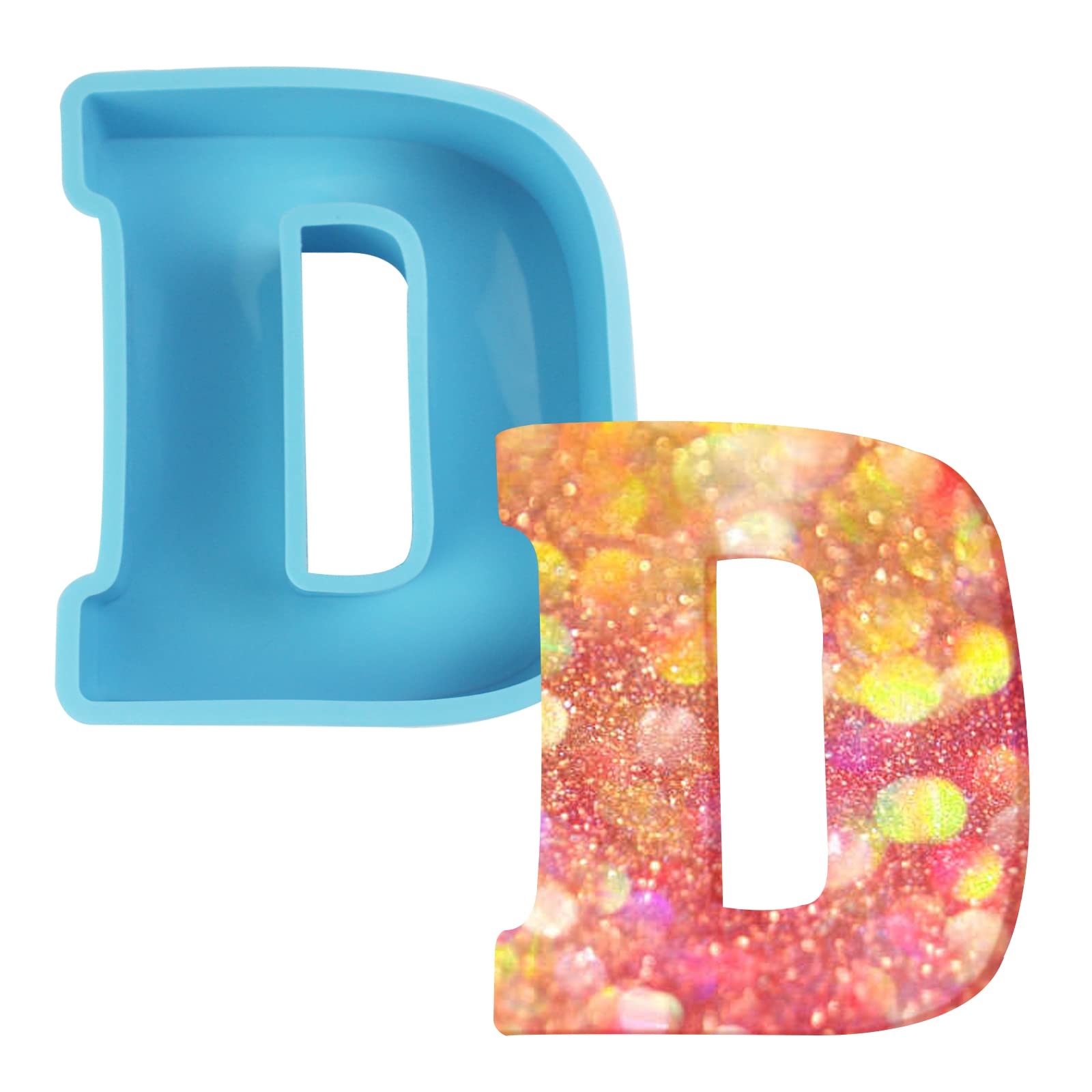 3D Alphabet Silicone Molds - Large Capital Letter D Mold for Resin Casting, DIY Crafts, Home Decor & Party Decorations - Perfect for Epoxy Resin Projects, Cake Decorating & Scrapbooking