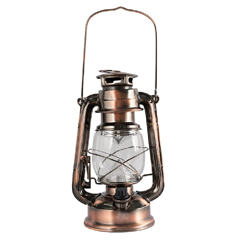 MAJIDA Portable Retro Rechargeable LED Horse Lantern - Vintage Kerosene Style Camping Light for Outdoor, Tent, Garden, and Patio Decor (Brown) - Perfect for Camping Trips, Backyard Parties, and Emergency Lighting