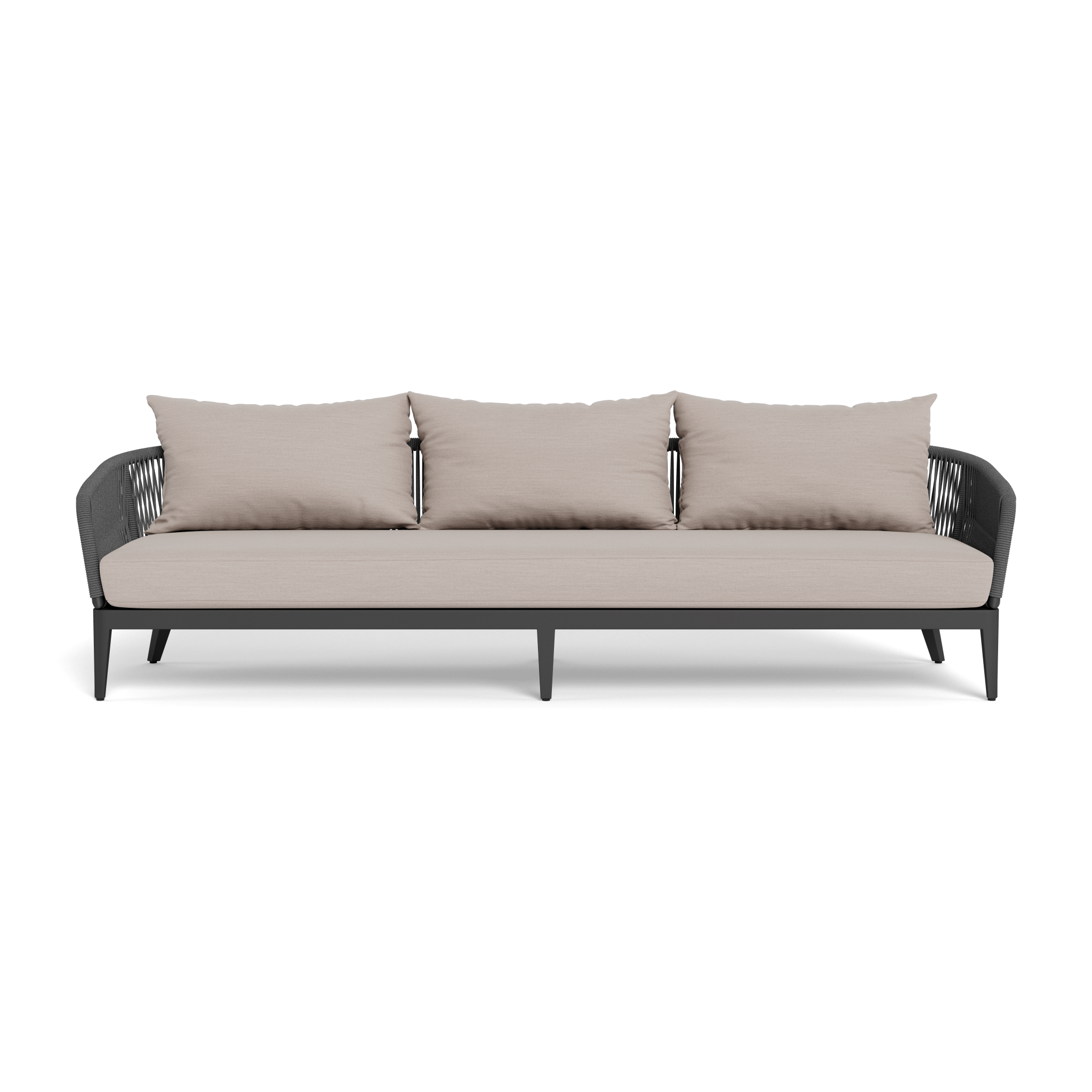 Hamilton 3-Seat Sofa - Modern Fabric Sectional Couch for Living Room, Lounge & Family Room - Comfortable Upholstered Sofa with Soft Cushions