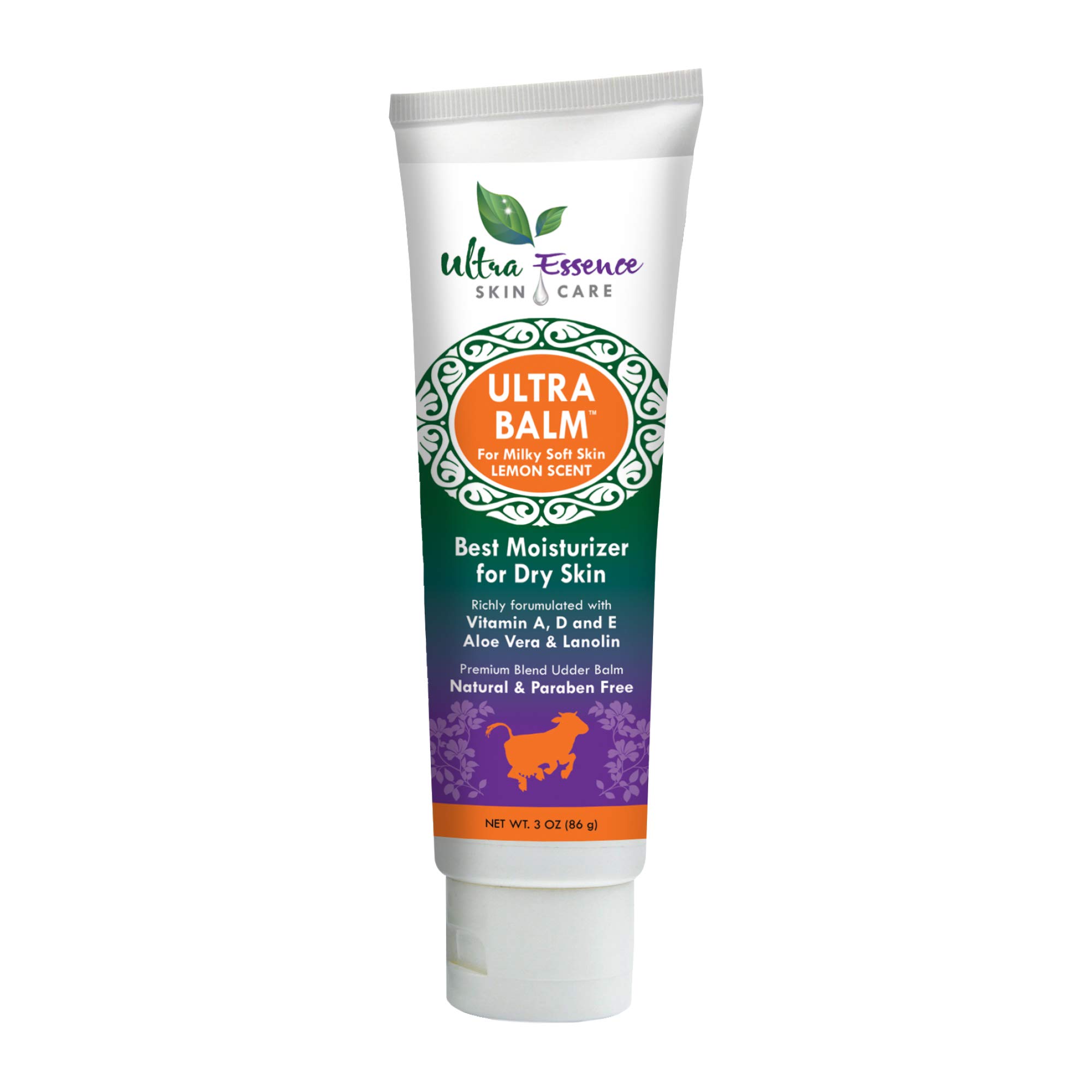 Best Lanolin Moisturizing Cream for Dry Itchy Skin - Psoriasis & Eczema Relief with Vitamins A, D, E & Aloe Vera - Hydrating Face, Body, Hands & Cracked Heels Care - Lemon Scented - Perfect for Daily Skincare Routine & Nighttime Healing
