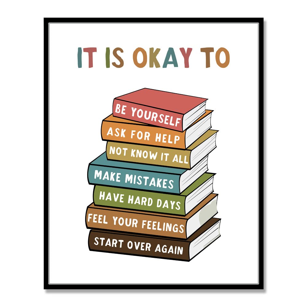 Boho Classroom Decor - My Feelings Educational Poster (8x10 Inch) - Playroom Wall Art, Therapy Office Decor, School Counselor Gift - Perfect for Classrooms, Playrooms & Counseling Offices