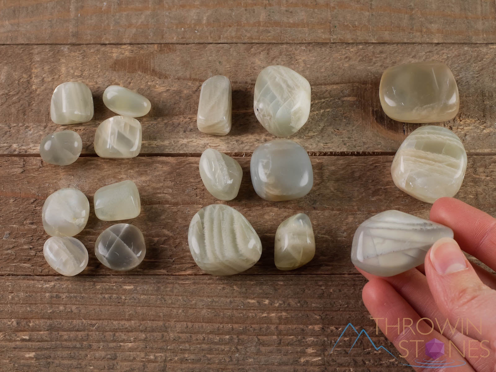 Natural Green Moonstone Tumbled Stones - Healing Crystals for Self Care, Meditation & Energy Balancing | Perfect for Home Decor, Jewelry Making & Spiritual Healing