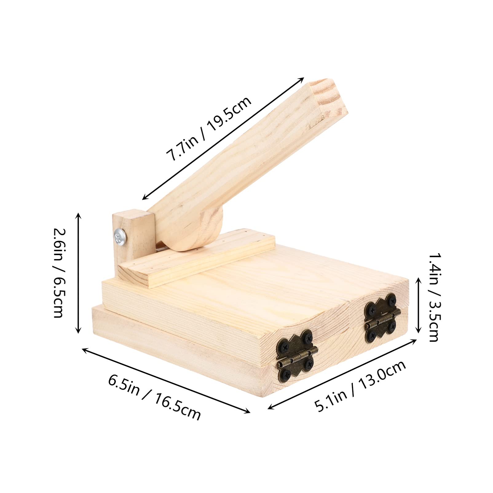 DOITOOL Wooden Tortilla Press - Handmade Corn & Flour Tortilla Maker, Dumpling Dough Press for Tacos, Empanadas, Arepas - Perfect for Mexican, Asian & Latin Cuisine at Home
