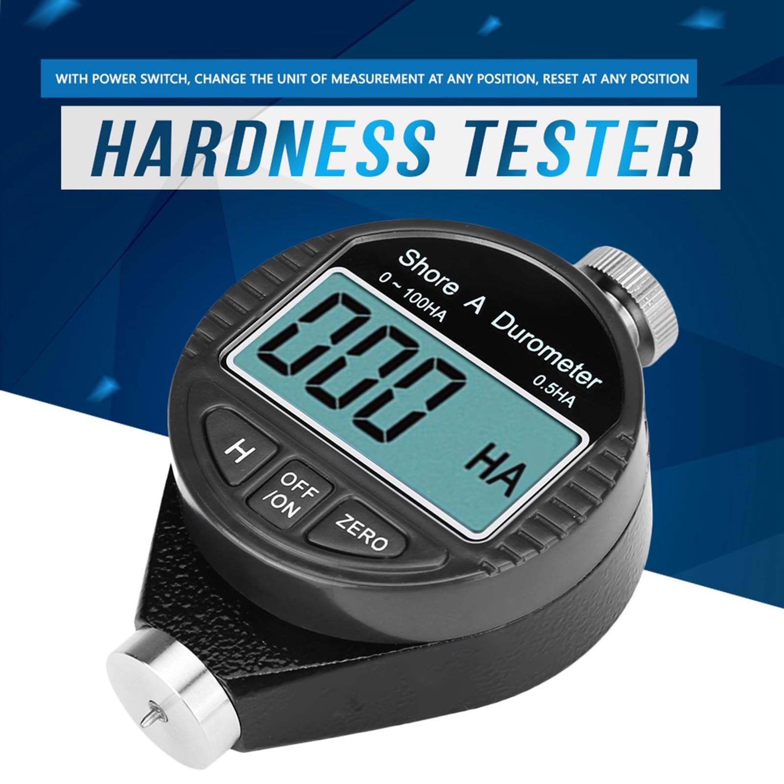 Premium Tire Durometer Hardness Tester - Digital Shore Scale for Accurate Rubber & Gel Measurement | Durable, Stable Gauge for Automotive Tires, Industrial Rubber Products & DIY Projects