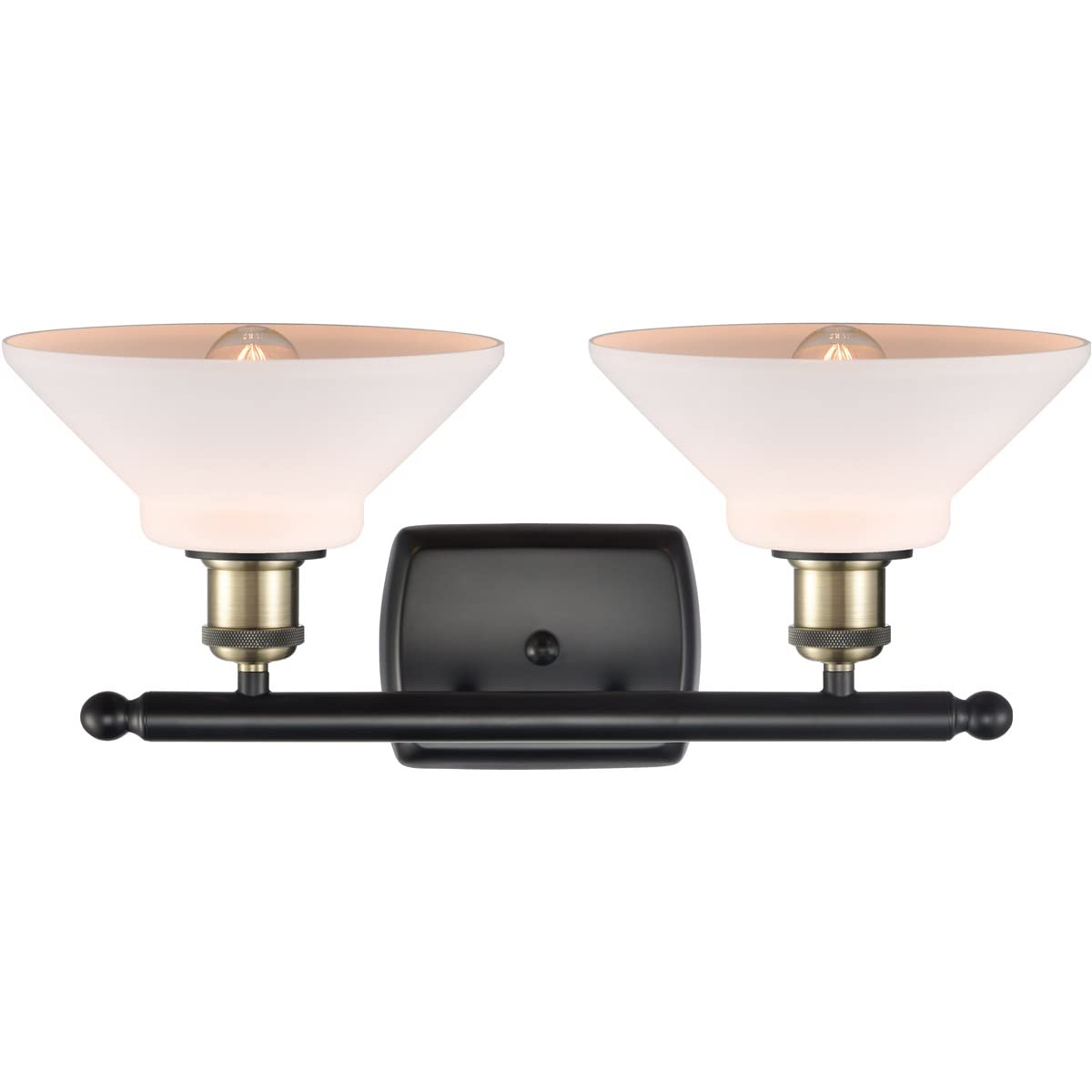 Innovations 516-2W-BAB-G131-LED Orwell 2 Light Bathroom Vanity Fixture - Black Antique Brass - Ballston Collection - Perfect for Modern Bathrooms, Powder Rooms & Spa-Style Decor