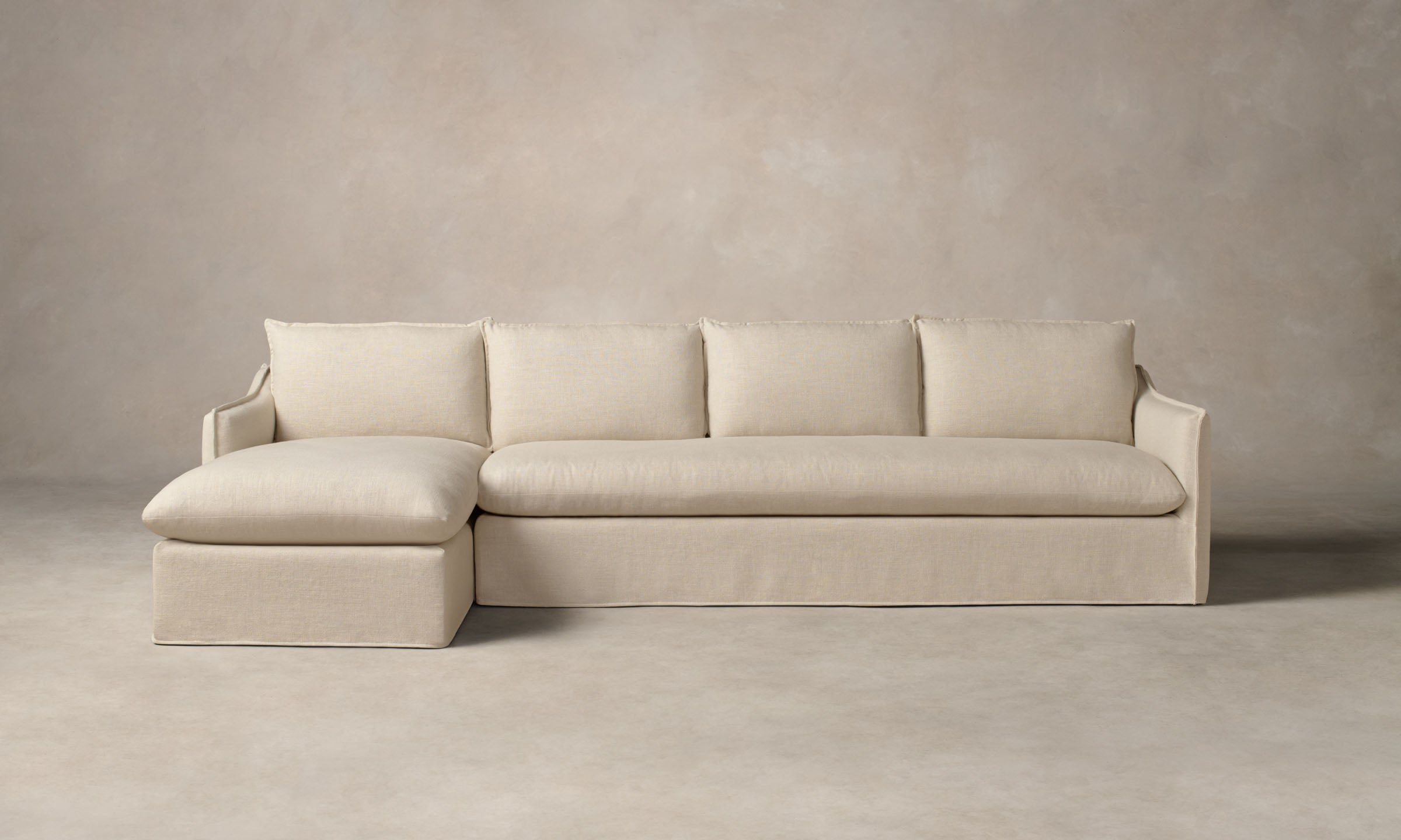 Premium Dune Sectional Sofa with Heritage Belgian Linen Upholstery - Modern Comfort for Living Room, Lounge & Family Gatherings