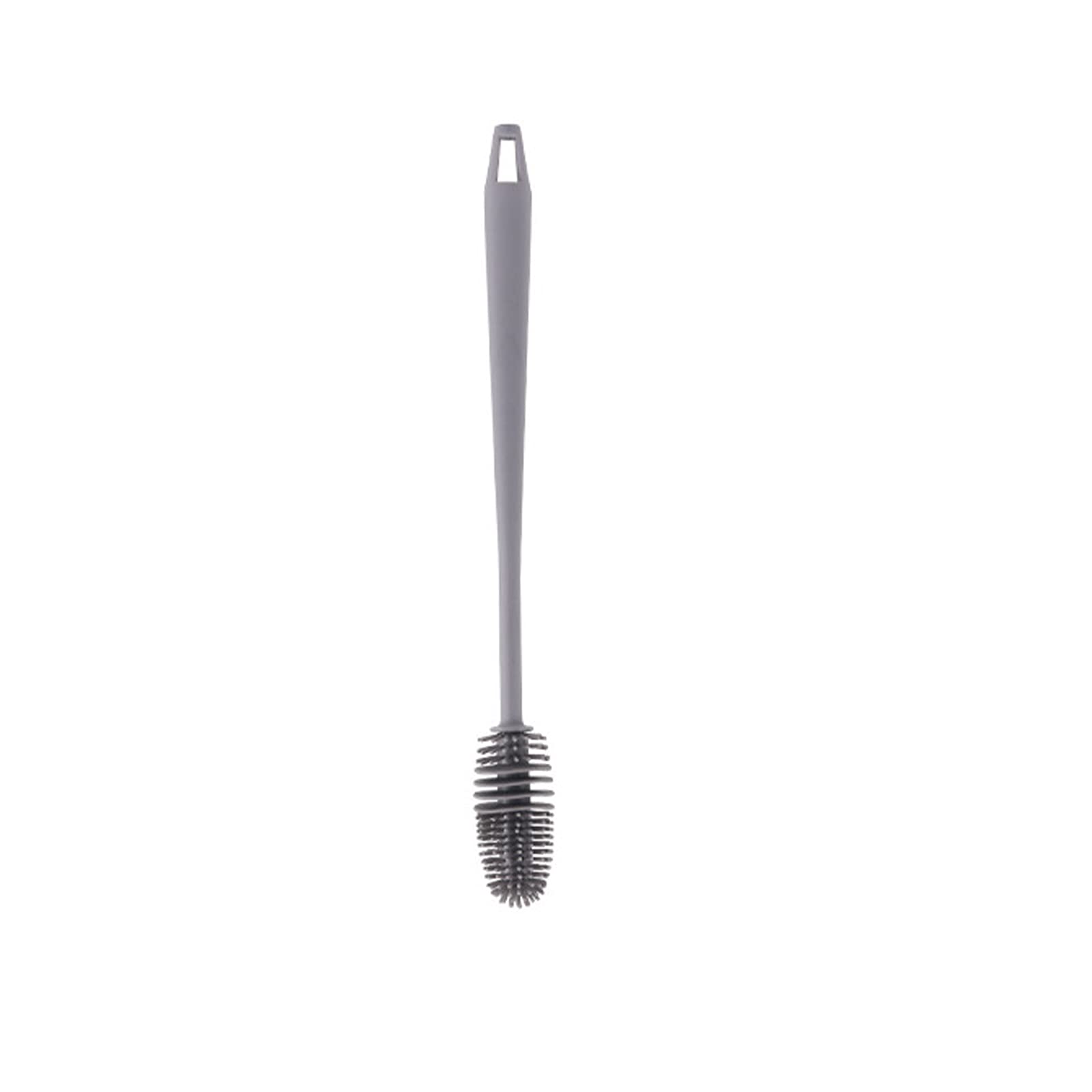 Stainless Steel Bottle Cleaning Brush Set - Long Handle Narrow Neck Brush for Water Bottles, Vases, Glassware - Durable Kitchen & Baby Bottle Cleaner (Grey) - Perfect for Home, Office & Travel Use