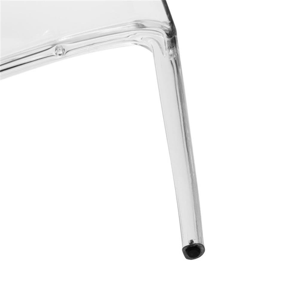 Allora Mid-Century Modern Dining Side Chair - Clear Acrylic Design for Contemporary Dining Room & Kitchen Decor | Perfect for Home, Office & Restaurant Use