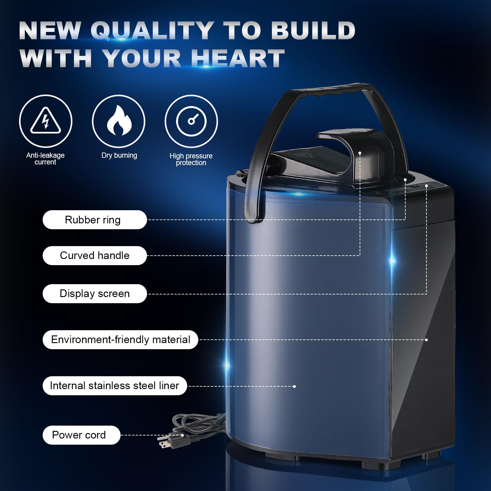 Portable Sauna Steamer Pot - 3L Stainless Steel Steam Generator with Remote Control & Smart Touch Panel - Home Spa Machine with Timer & Mist Function for Body Detox - Perfect for Relaxation, Skin Hydration & Wellness Therapy