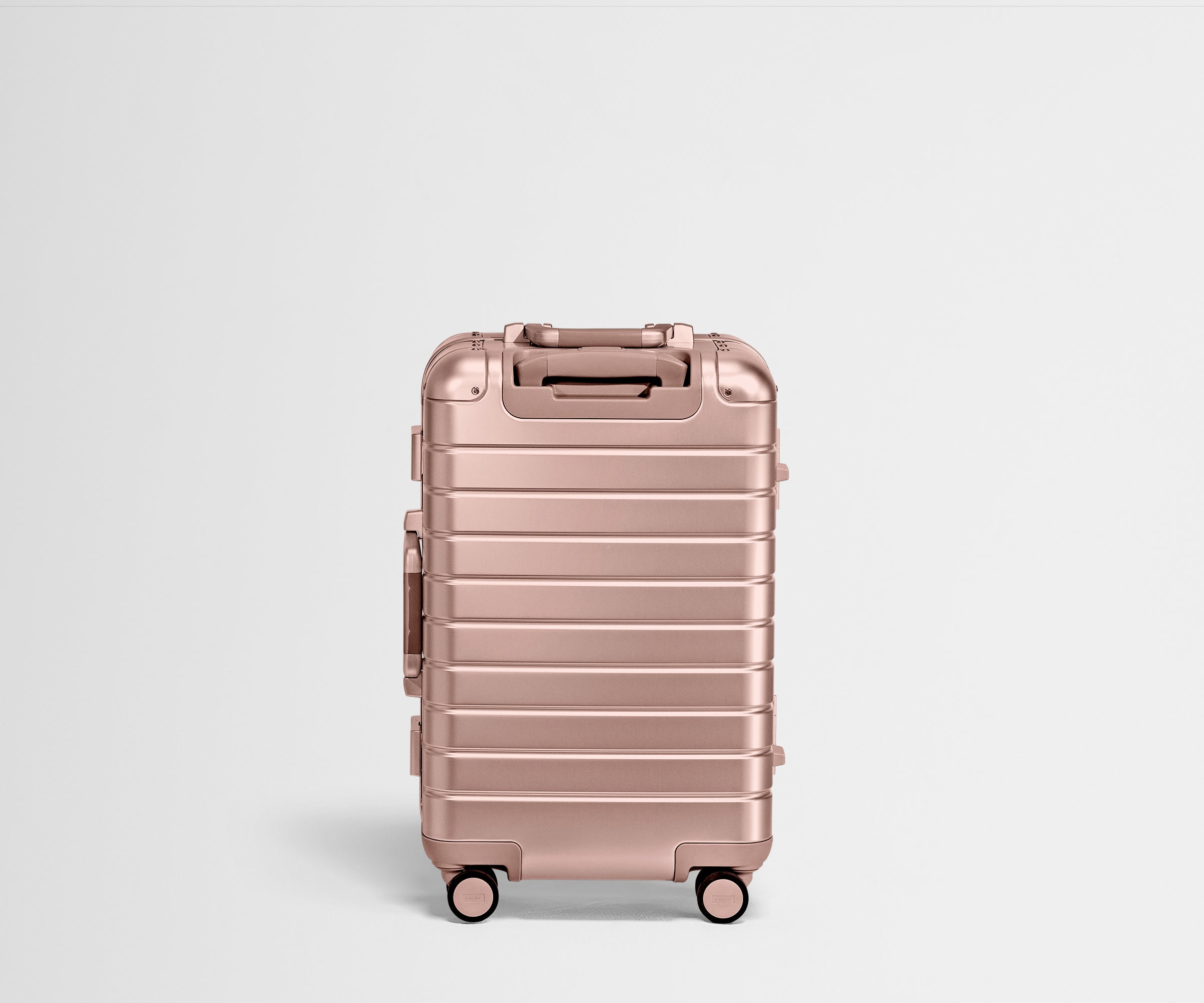 Premium Aluminum Carry-On Luggage in Rose Gold - Lightweight & Durable Suitcase for Travel, Business Trips & Weekend Getaways
