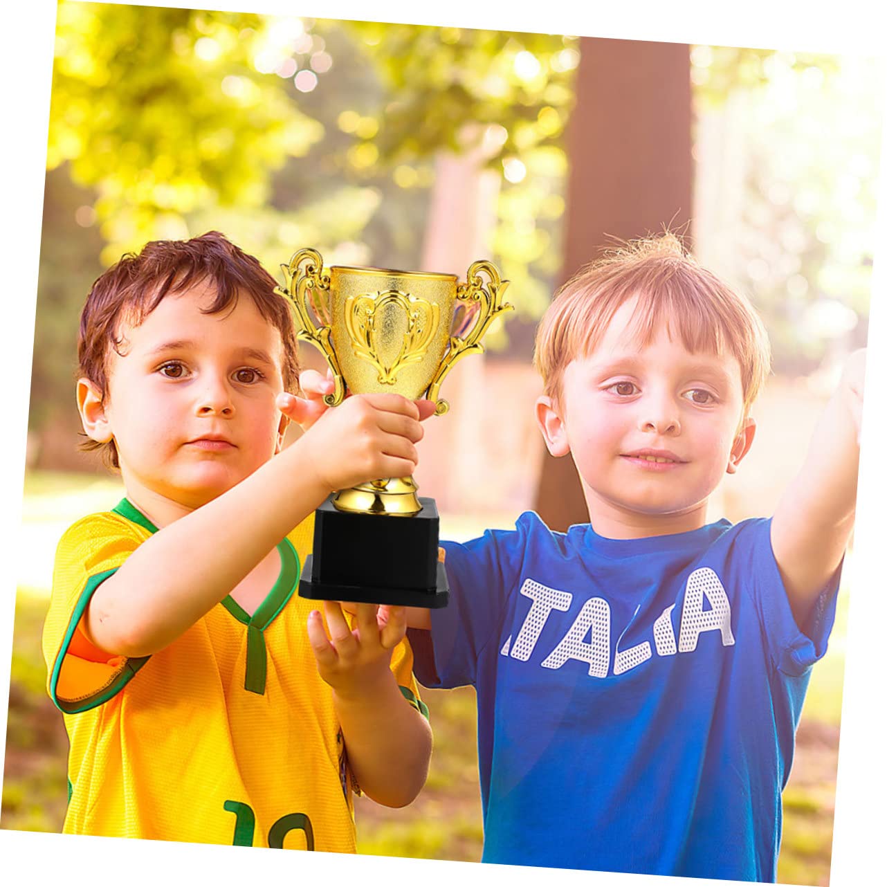 BESPORTBLE 10-Piece Plastic Reusable Trophy Reward Set - Kids Achievement Awards for Sports, School & Playtime | Perfect for Birthday Parties, Classroom Prizes & Motivational Gifts