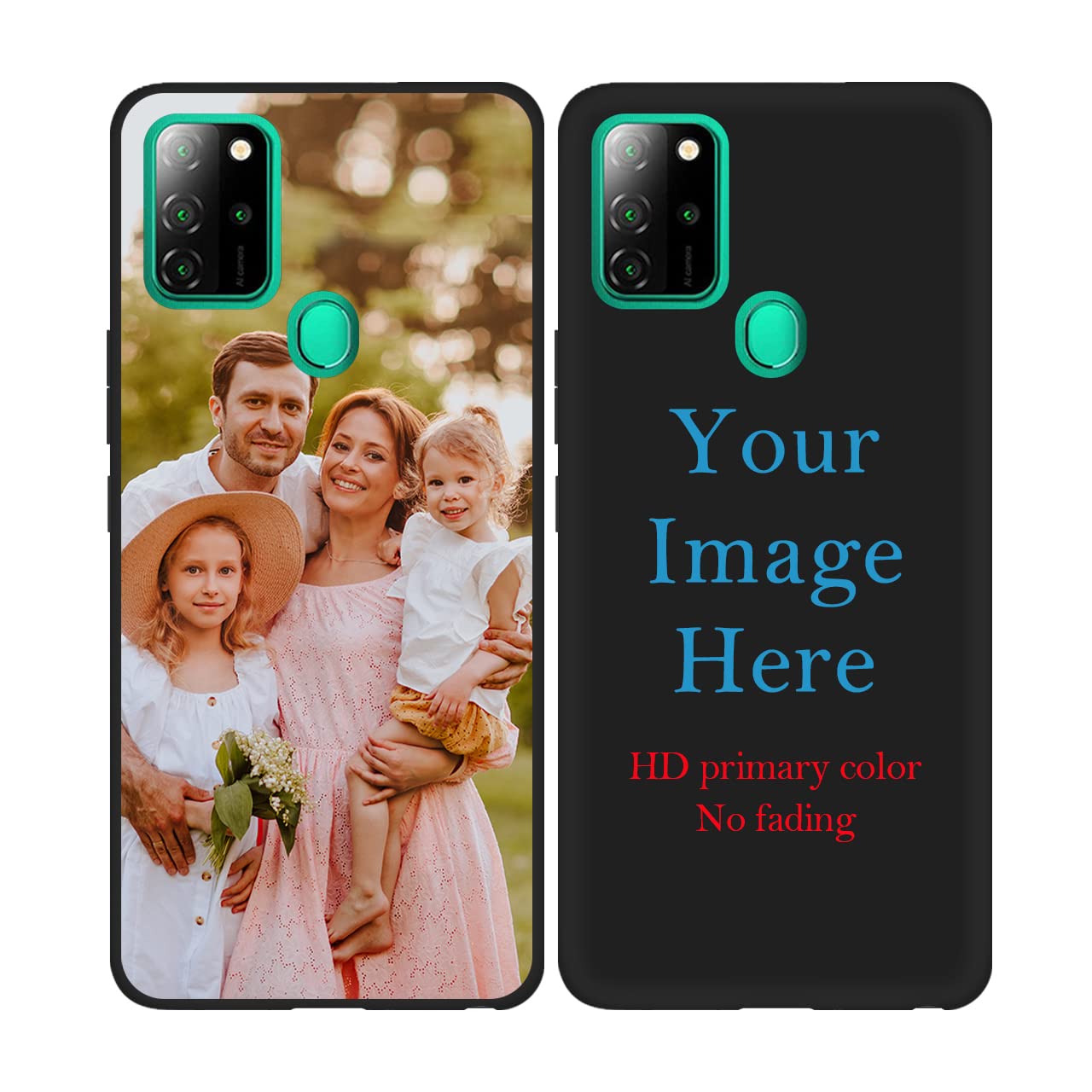 Custom Personalized Photo & Text Name Phone Case for BLU G91/V91 - Anti-Scratch Soft TPU Protective Cover (Black) - Perfect Gift for Birthday, Anniversary & Daily Protection