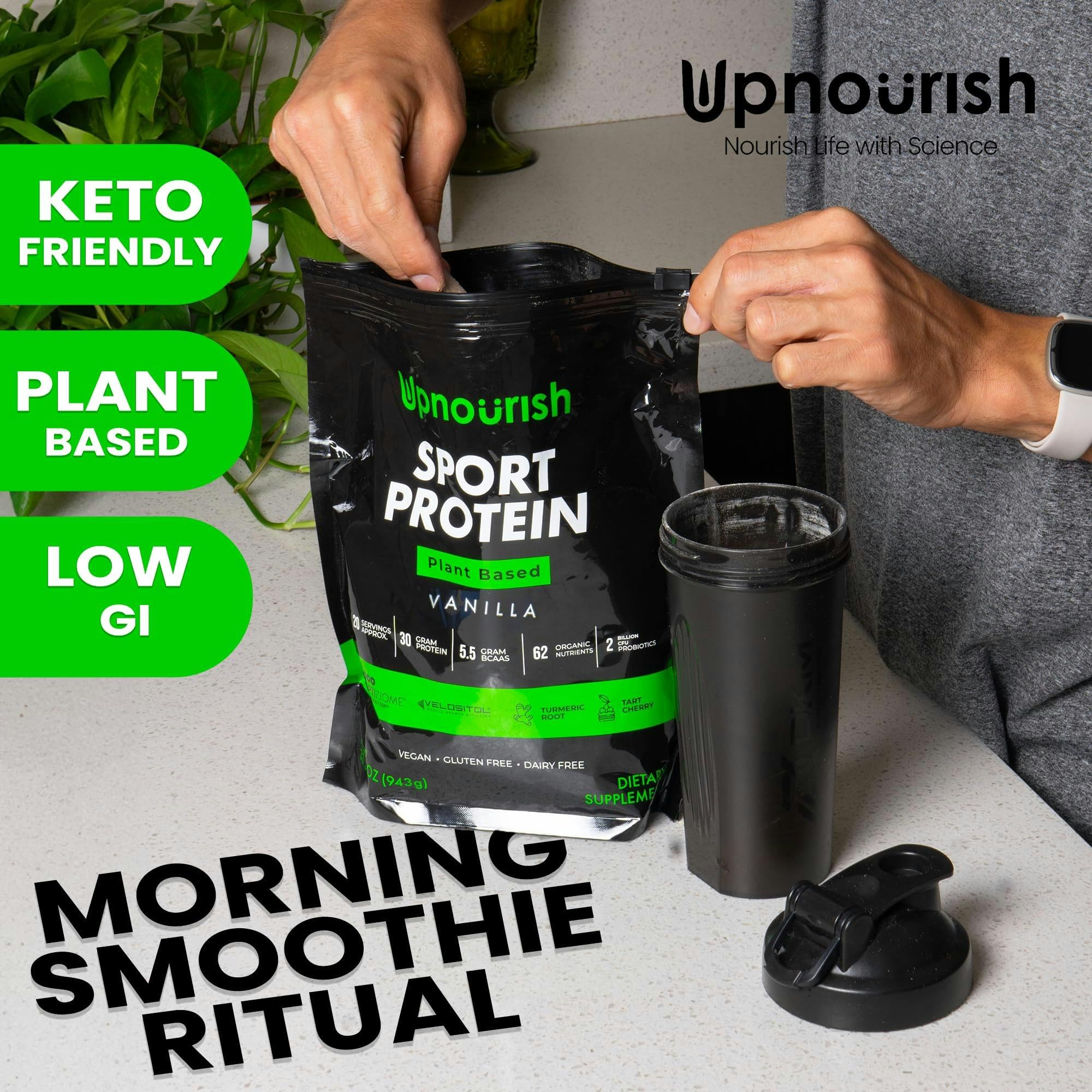 Vegan Sport Protein Powder Vanilla – 30g Plant-Based Protein with VELOSITOL, BCAAs, Organic Greens & Fruits, Probiotics, Tart Cherry for Post Workout Recovery | Inform Sports Certified Keto-Friendly | 20 Servings | Ideal for Athletes, Gym Enthusiasts & Healthy Lifestyle