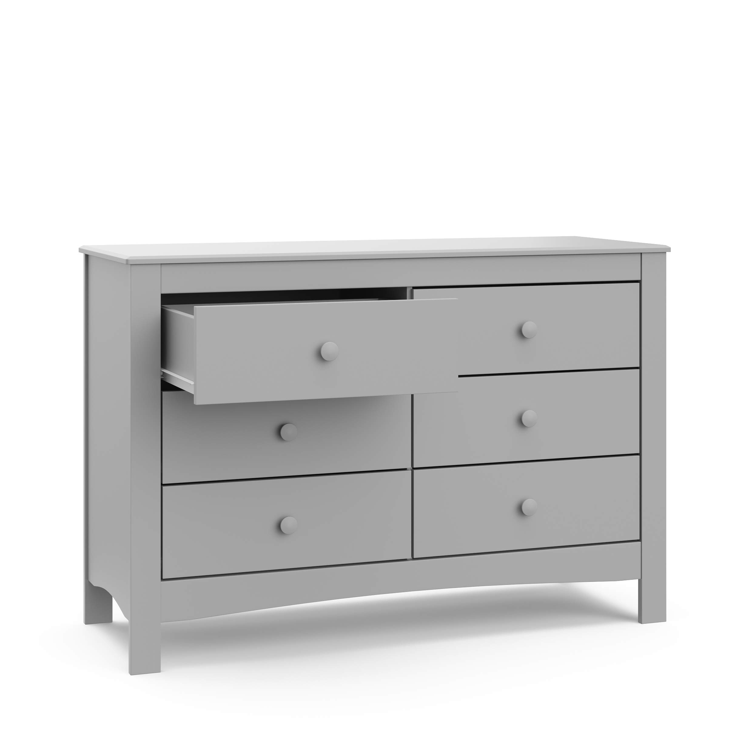 Graco Noah 6-Drawer Kids Dresser - GREENGUARD Gold Certified Nursery Dresser for Baby & Toddler Bedroom (Pebble Gray) | Perfect for Organizing Clothes, Toys & Nursery Essentials