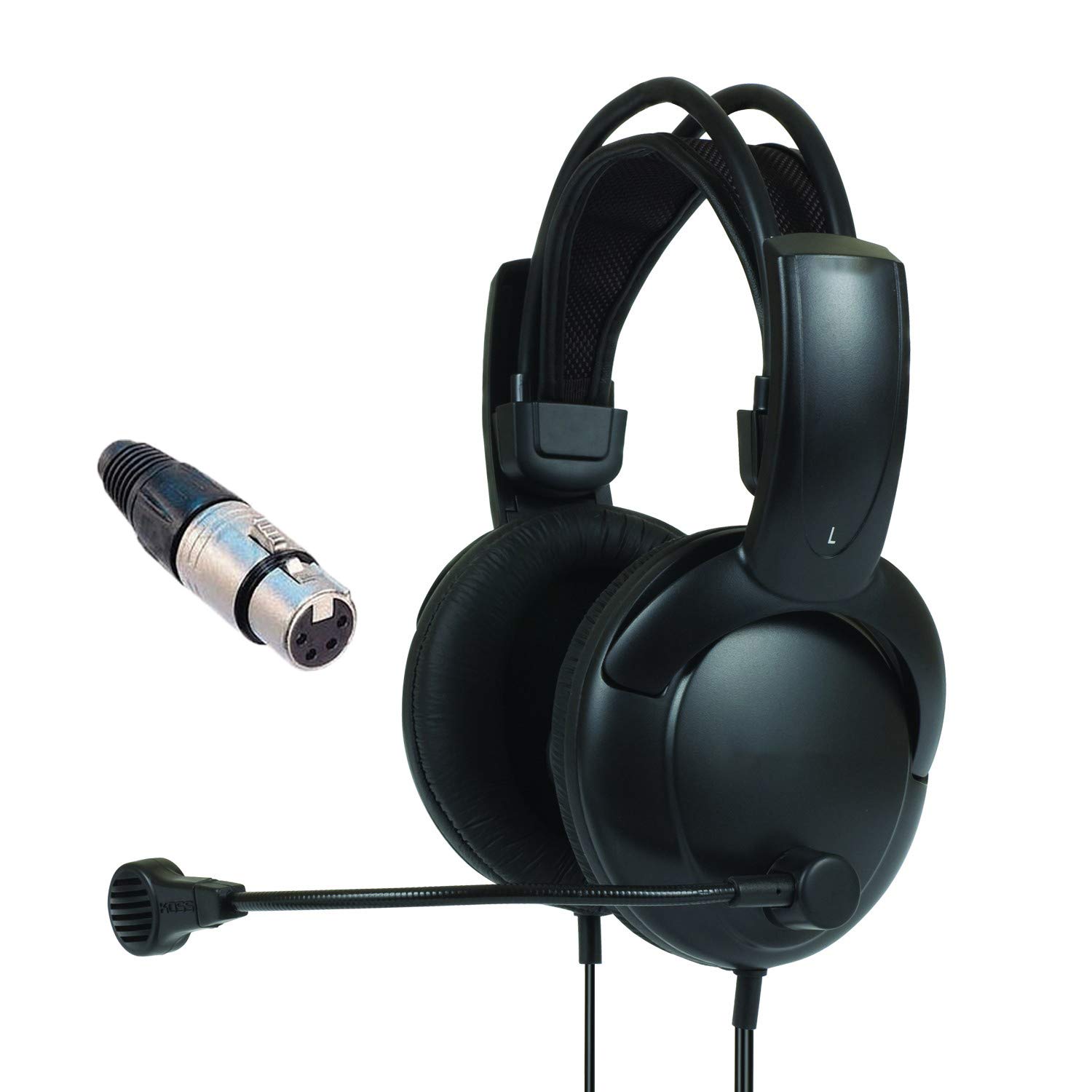ClearCom Double Muff Professional Intercom Headset with Female 4-Pin XLR Connector - Perfect for Film Production, Theater Communication & Broadcast Studios