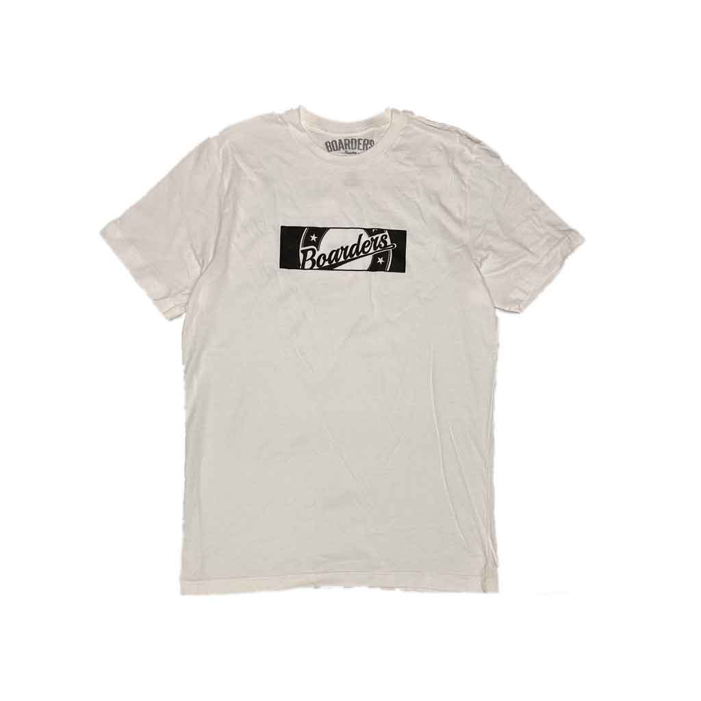 Borders Crest XL Short Sleeve T-Shirt for Men - Soft Cotton Crew Neck Tee in White - Perfect for Casual Wear, Gym & Everyday Outfits