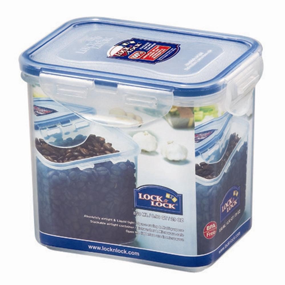 Lock & Lock 6-Pack 850ml BPA-Free Food Storage Containers with Flip Top Lids - Microwave & Dishwasher Safe Rectangular Meal Prep Containers for Snacks, Meat, Soups, Dry Foods - Perfect for Kitchen, Office & Picnic Storage
