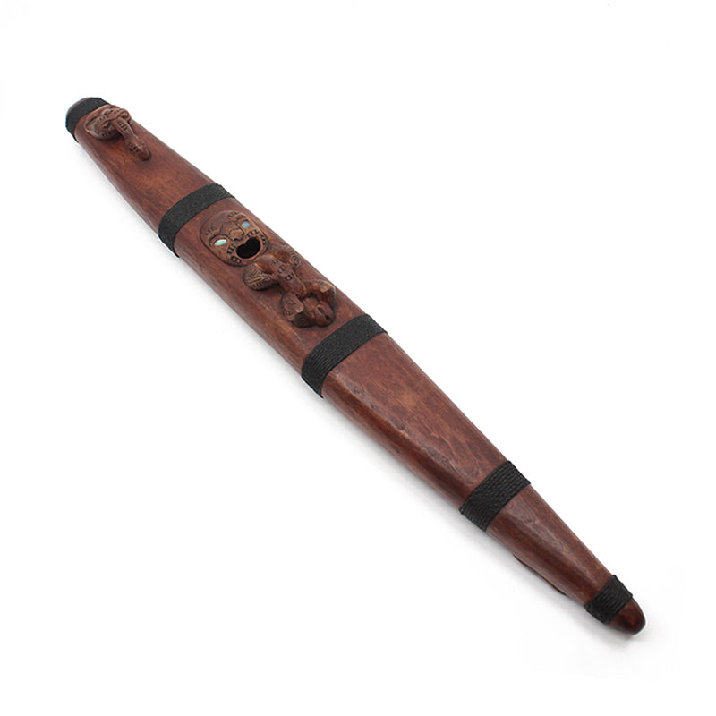 Handcrafted Maori Pūtōrino Flute | Authentic Wooden Musical Instrument by Tim Codyre | Perfect for Cultural Performances, Meditation & Home Decor