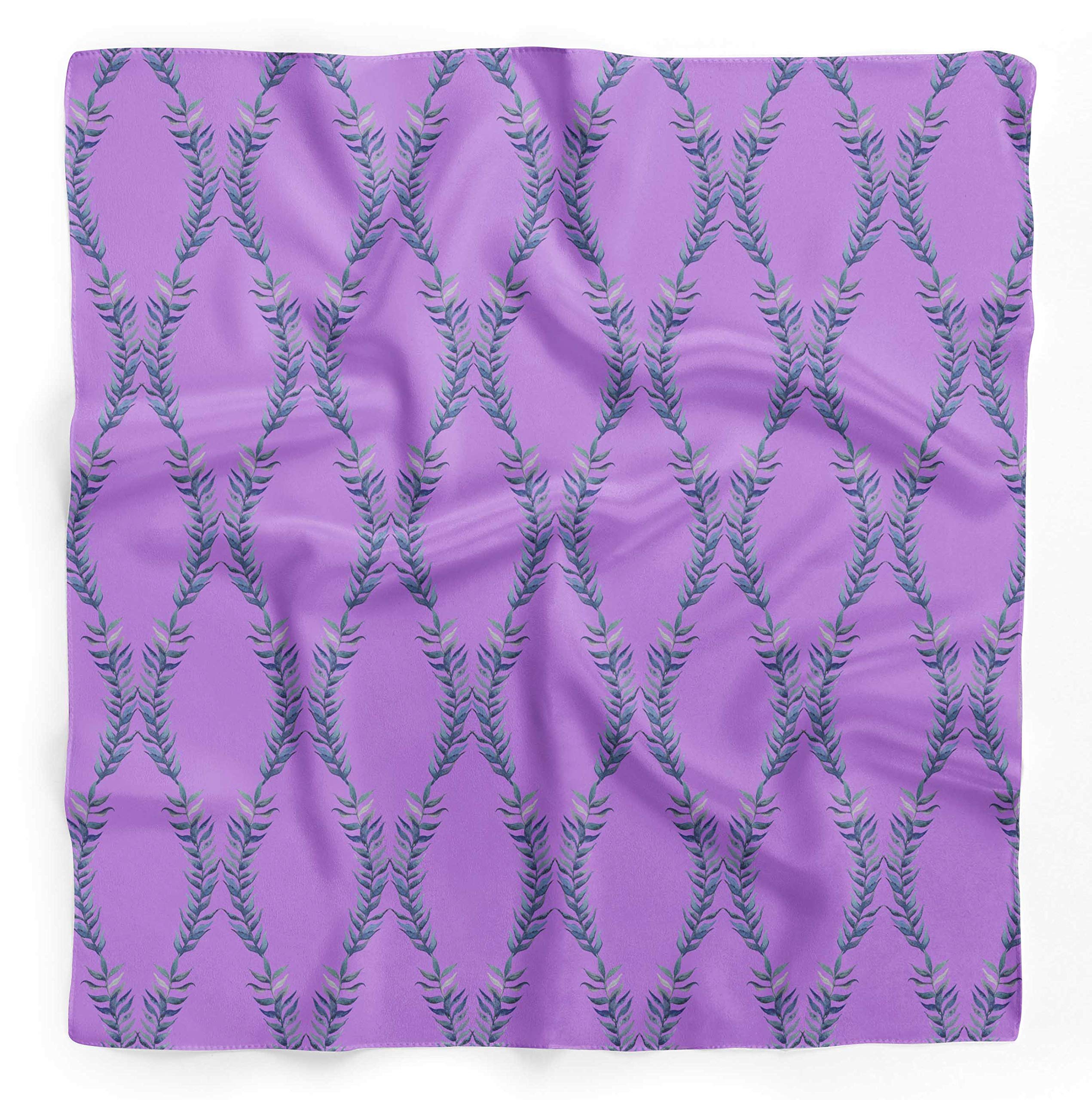 Bimba Printed Pure Silk Scarf for Women - Elegant Hair Wrap, Neck Scarf & Head Bandana - Perfect for Office, Travel and Special Occasions