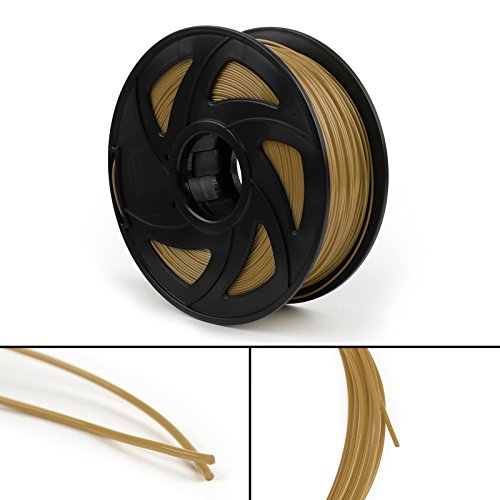 Premium 1.75mm PLA 3D Printer Filament 1kg/2.2lb Spool - 2 Pack Gold Color for MakerBot, Drawing Pens & 3D Printing Projects - Perfect for DIY Crafts, Prototyping & Educational Use