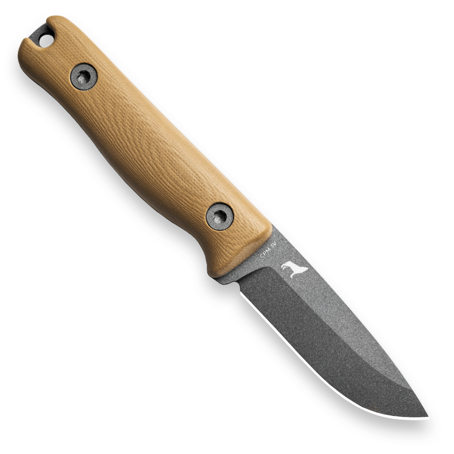 BLEM F3XC Extreme Conditions EDC Fixed Blade Knife - CPM 3V Steel, Tungsten Coating, Coyote Tan G10 Handle - Perfect for Outdoor Survival, Hunting & Tactical Use