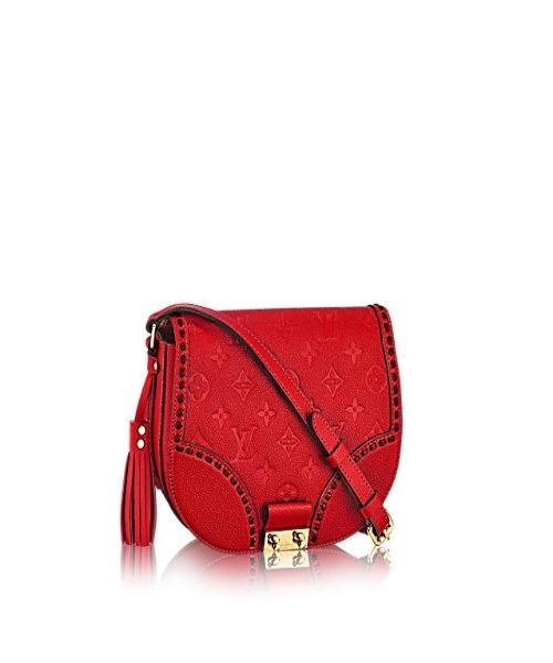 LV Junot Monogram Empreinte Leather Handbag in Cerise - Luxury Crossbody Bag for Women, Perfect for Date Night & Evening Events
