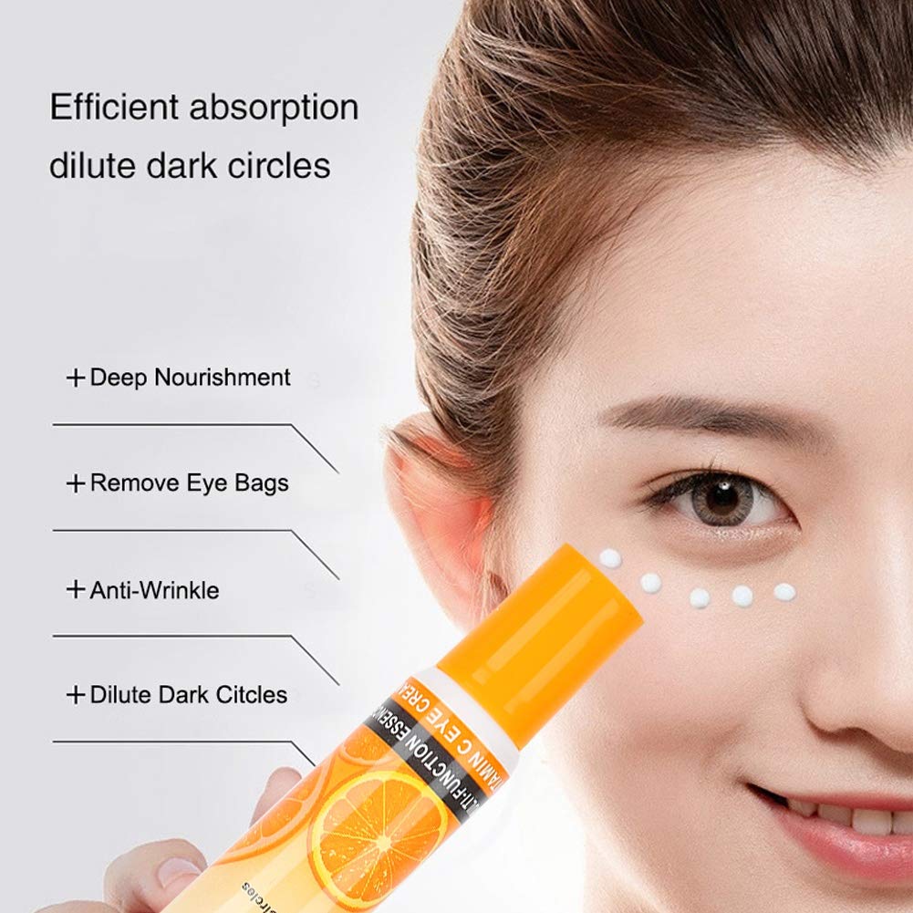 Sonew Vitamin C Eye Cream for Dark Circles & Wrinkles - 2 Pack Anti-Aging Eye Treatment (25ml) - Hydrating Under Eye Cream for Day & Night Use - Perfect for Dark Circle Removal & Fine Line Reduction