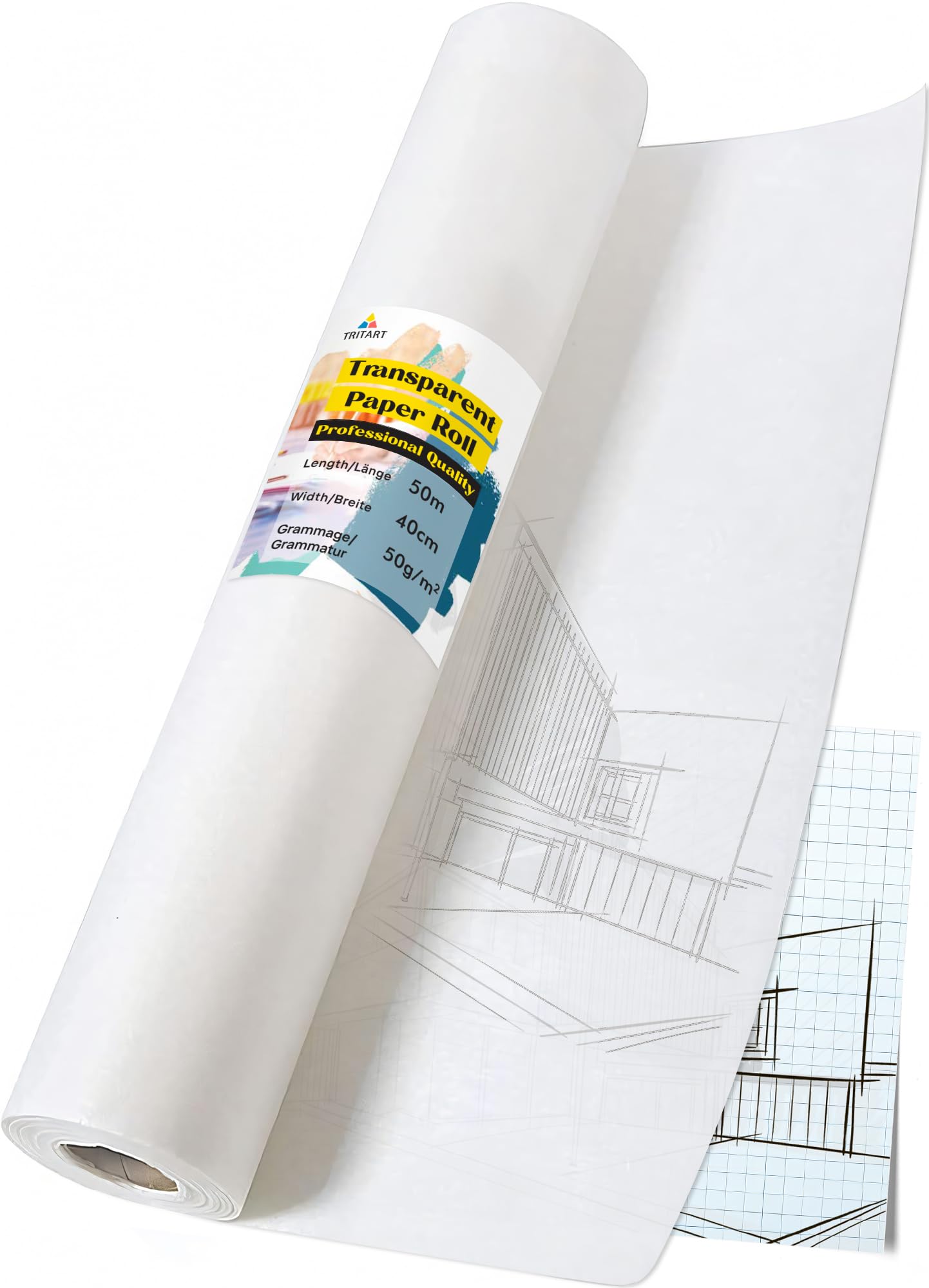 Premium White Tracing Paper Roll 16
