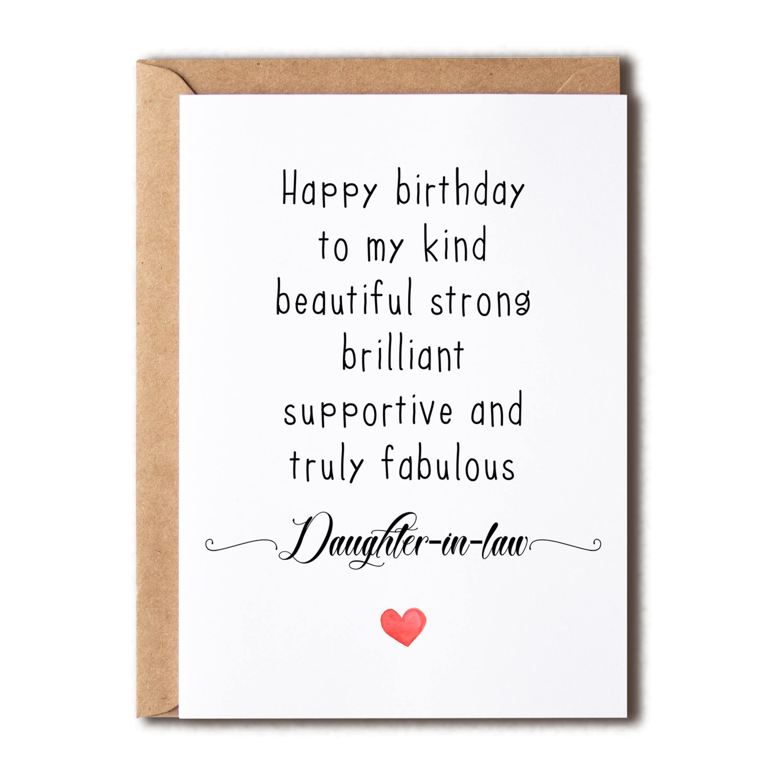 Funny Daughter-In-Law Birthday Card - Perfect Gift for Her - for Special Occasions