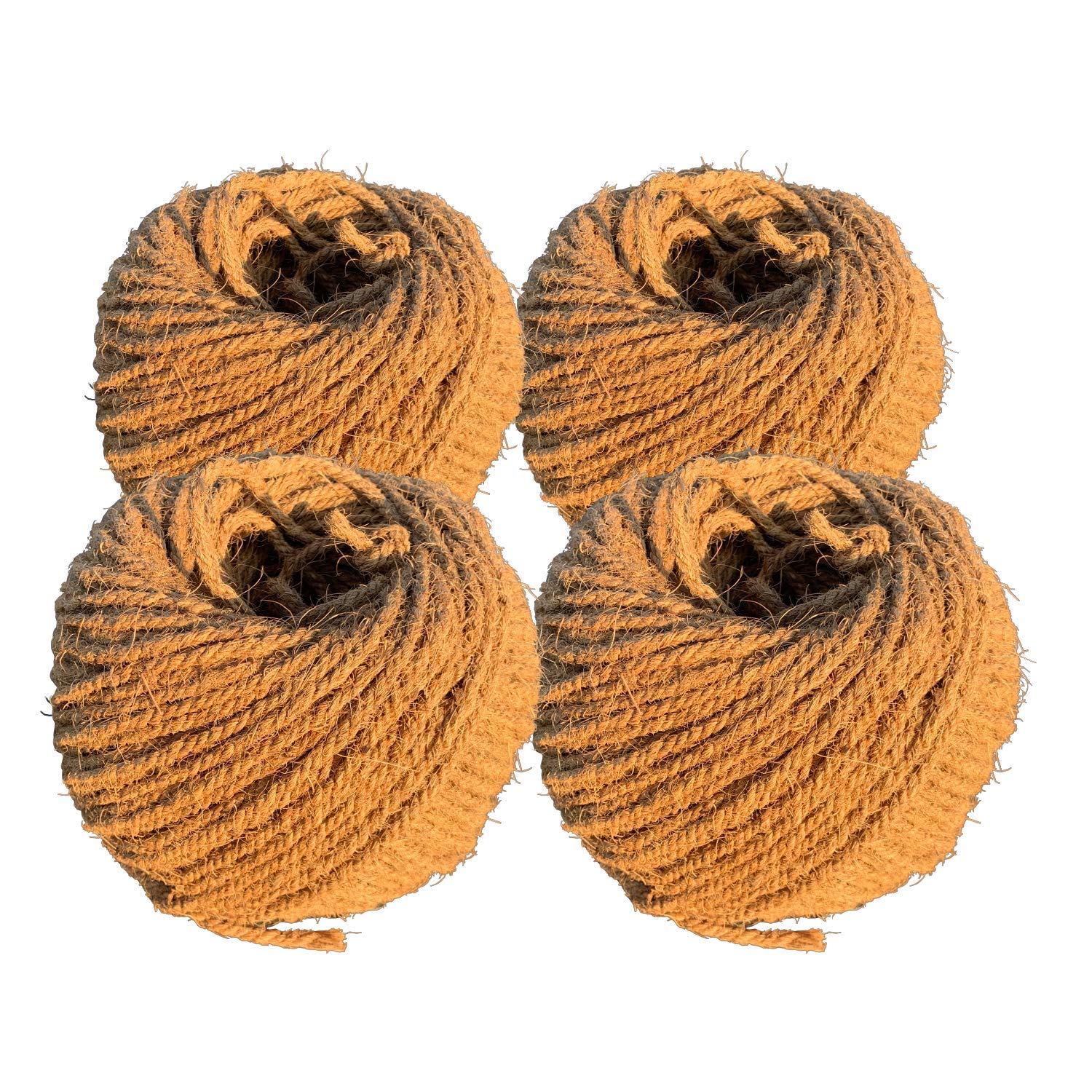Premium 1/4 Inch Sisal Rope Twine - 500 Feet Bulk Natural Fiber Cord (5 Rolls) - Heavy Duty for Crafts, Gardening, DIY Projects & Home Decor - Similar to Home Depot, Walmart, Lowes by Sandbaggy