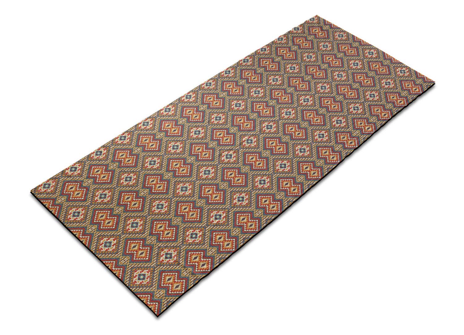 Ambesonne Ethnic Yoga Mat Towel - Mexican & Peruvian Cultural Heritage Motifs with Indigenous Design | Non-Slip, Sweat Absorbent Yoga & Pilates Workout Pad Cover | 25