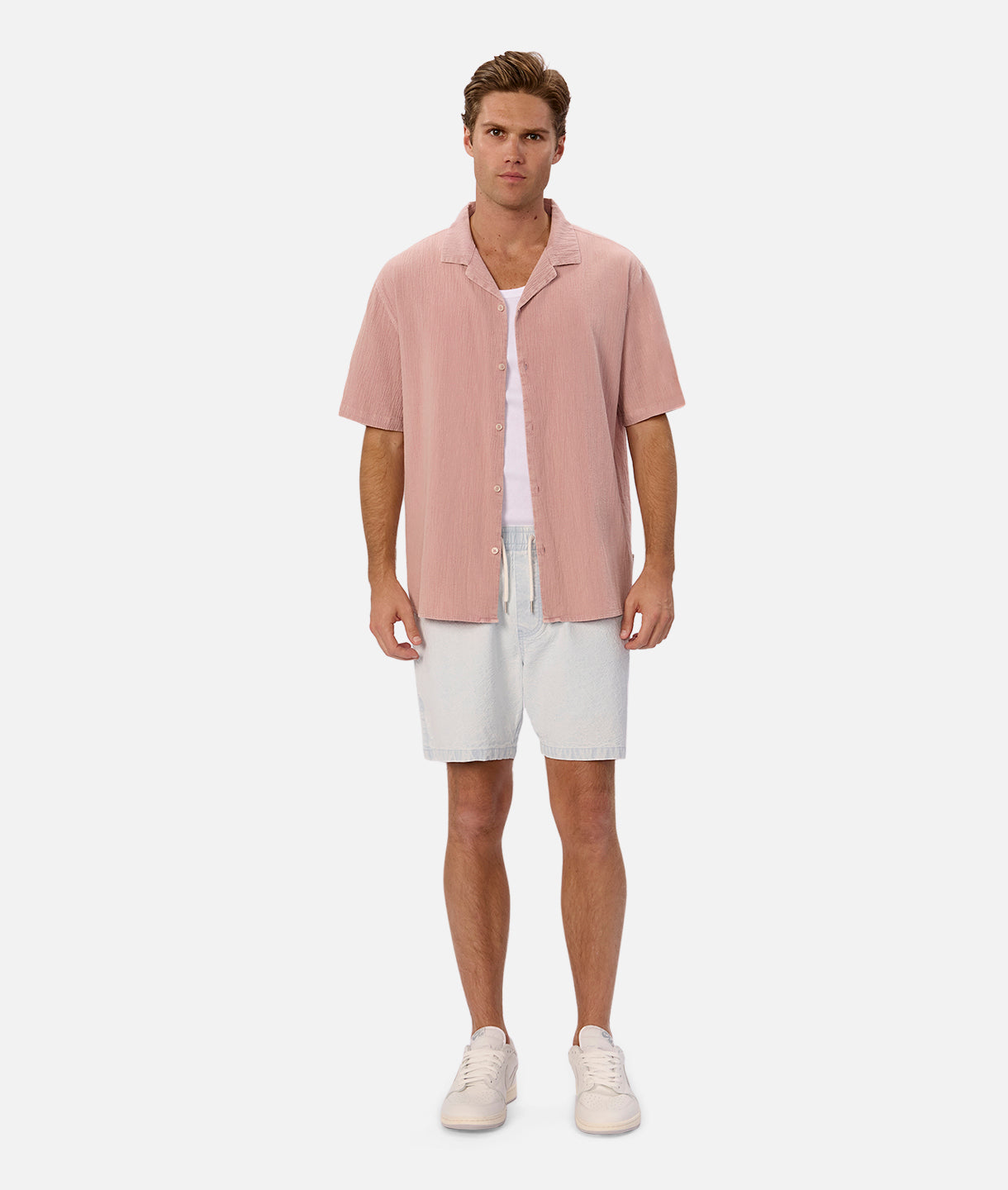 Premium Washed Cotton Short Sleeve Shirt for Men - Musk 24 Collection | Comfortable Casual Wear for Summer Outings & Office Style
