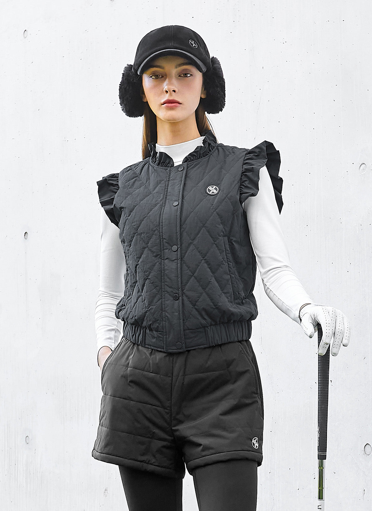 Stylish Quilted Ruffle Trim Vest for Women | Fashionable Layering Piece | Perfect for Fall Outfits, Office Wear & Casual Chic Looks