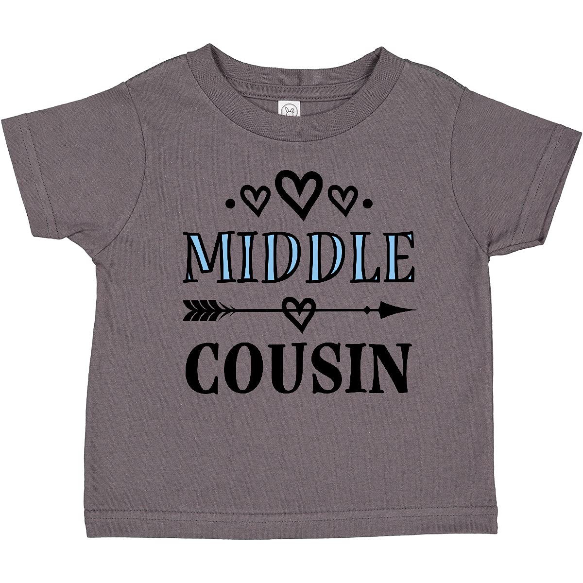 Inktastic Middle Cousin Toddler T-Shirt - Cute & Comfortable Cotton Tee for Kids - Perfect for Family Reunions, Playdates & Casual Outings