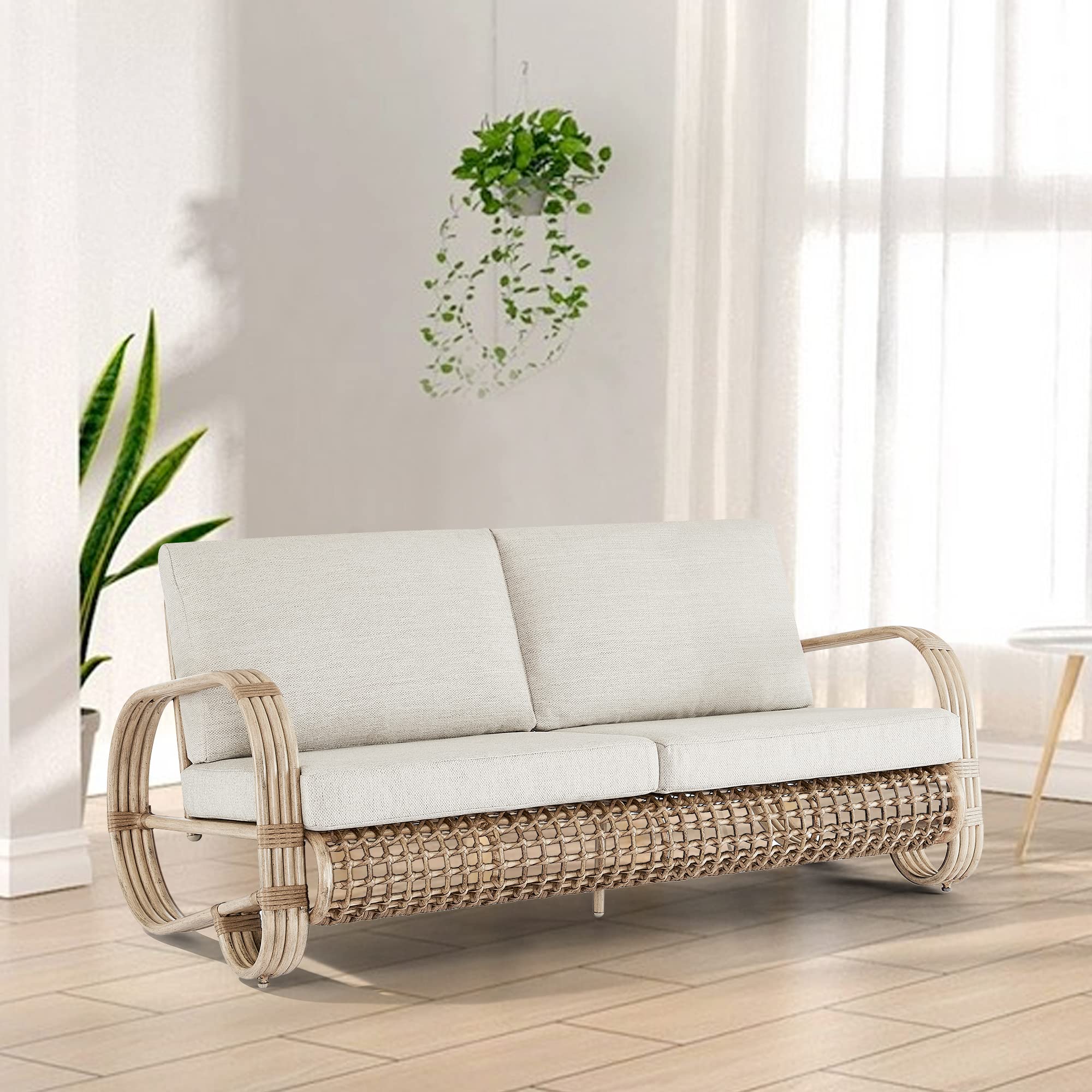 ULAX Outdoor Sectional Conversation Loveseat Set - Waterproof Patio Furniture for Garden, Poolside & Backyard - Indoor/Outdoor Use Sofa Set for Relaxing & Entertaining